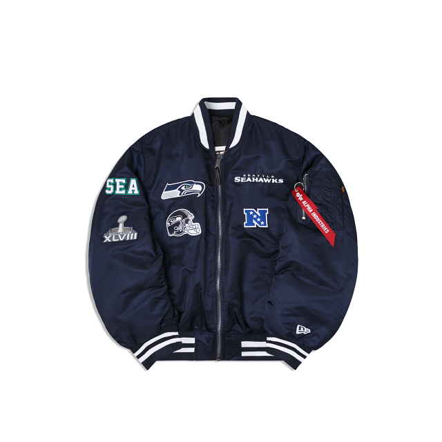 Alpha Industries X Seattle Seahawks MA-1 Bomber Jacket