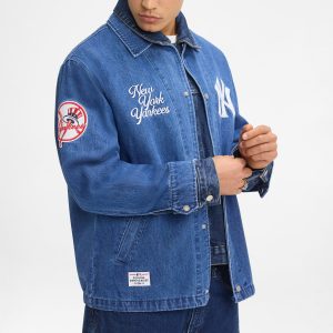 New York Yankees Denim Coach's Jacket