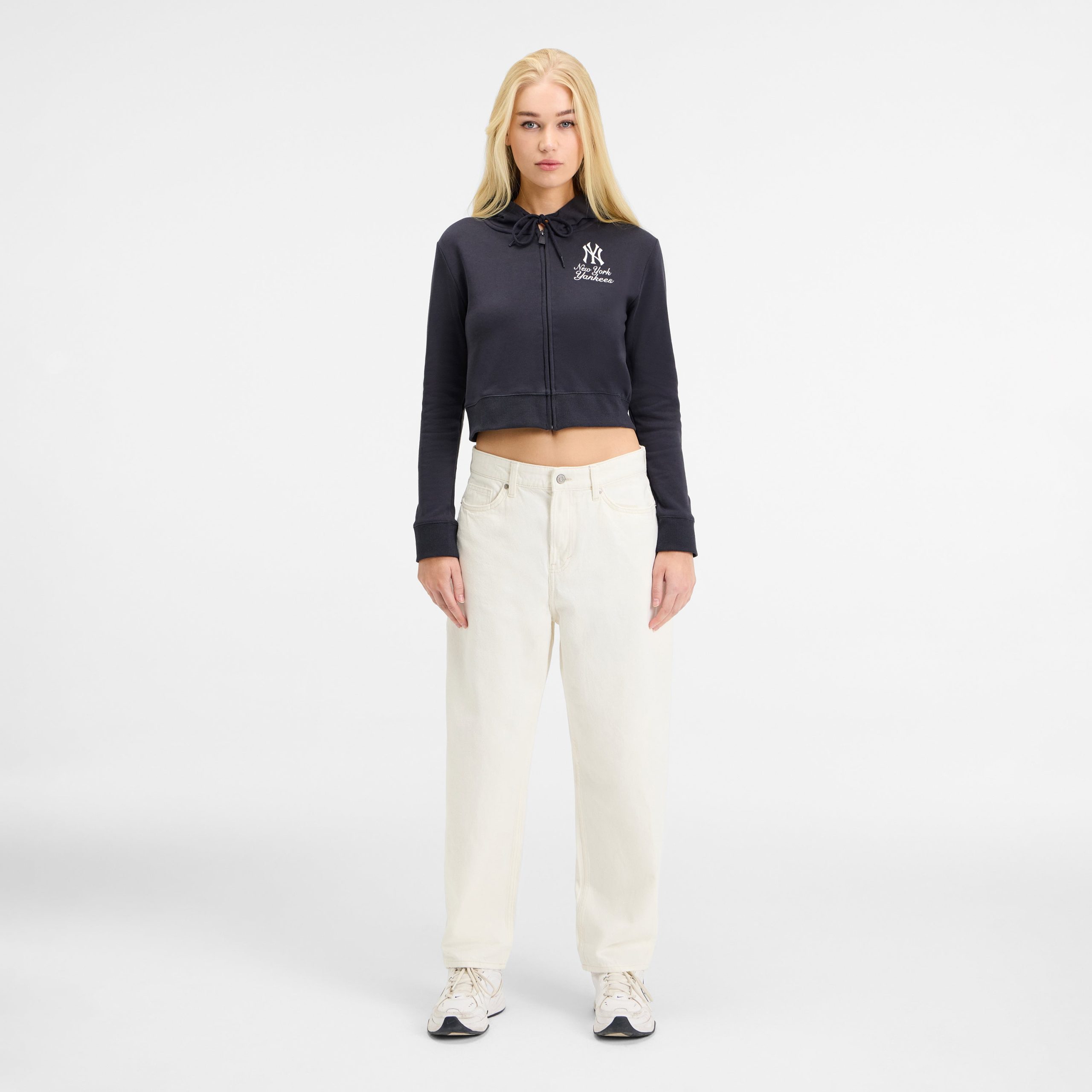 Toronto Blue Jays Game Day Cropped Women's Zipper Hoodie - Image 5