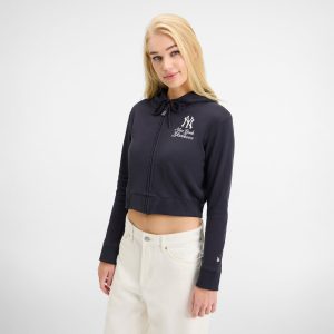 New York Yankees Game Day Cropped Women's Zipper Hoodie