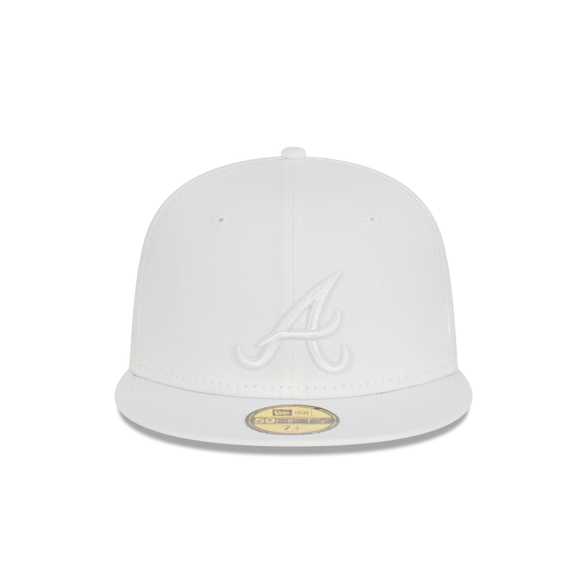 Atlanta Braves Basic White 59FIFTY Fitted Hat - Image 2