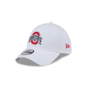 Ohio State Buckeyes Optic White 39THIRTY Stretch Fit Hat