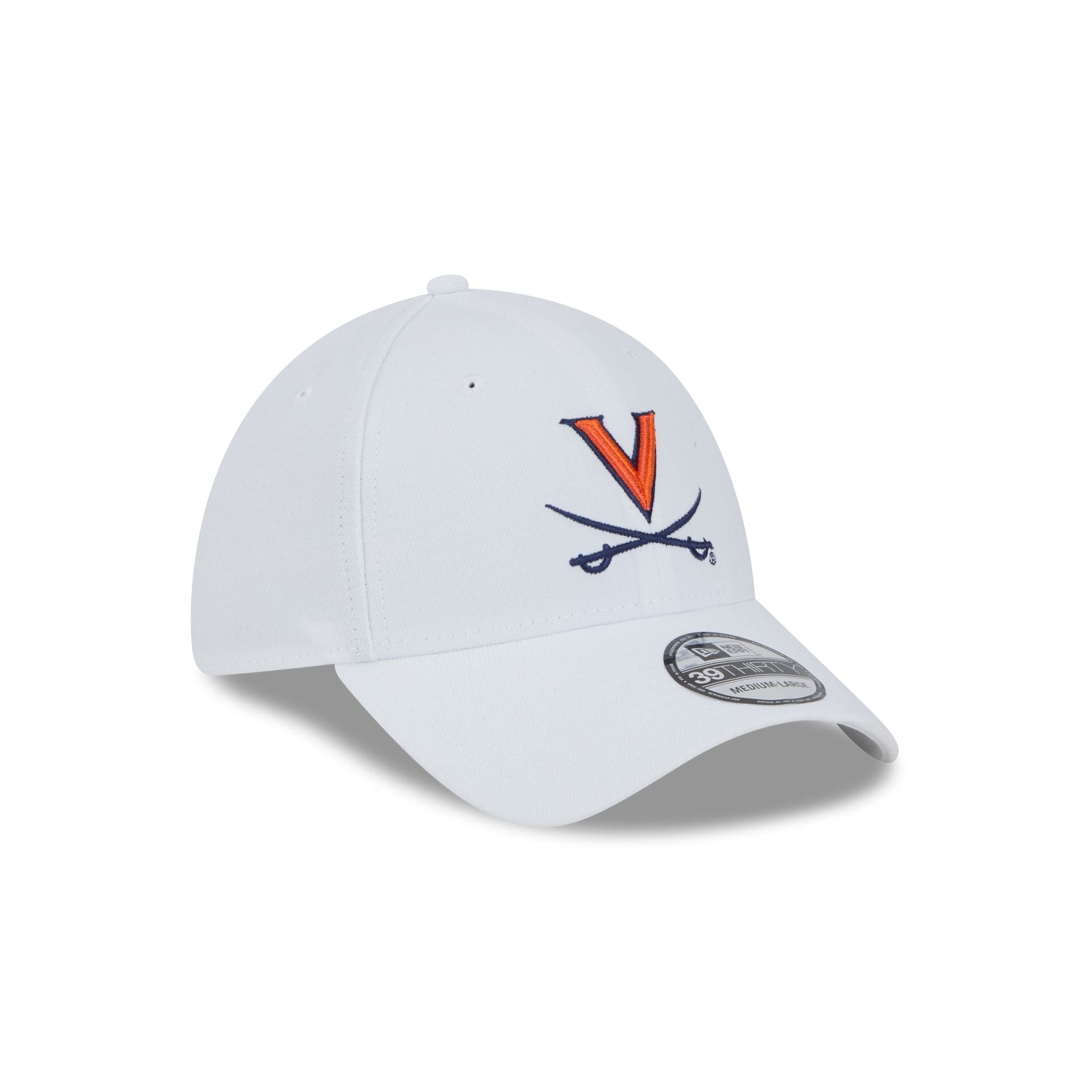 Virginia Cavaliers Optic White 39THIRTY Stretch Fit Hat - Image 6