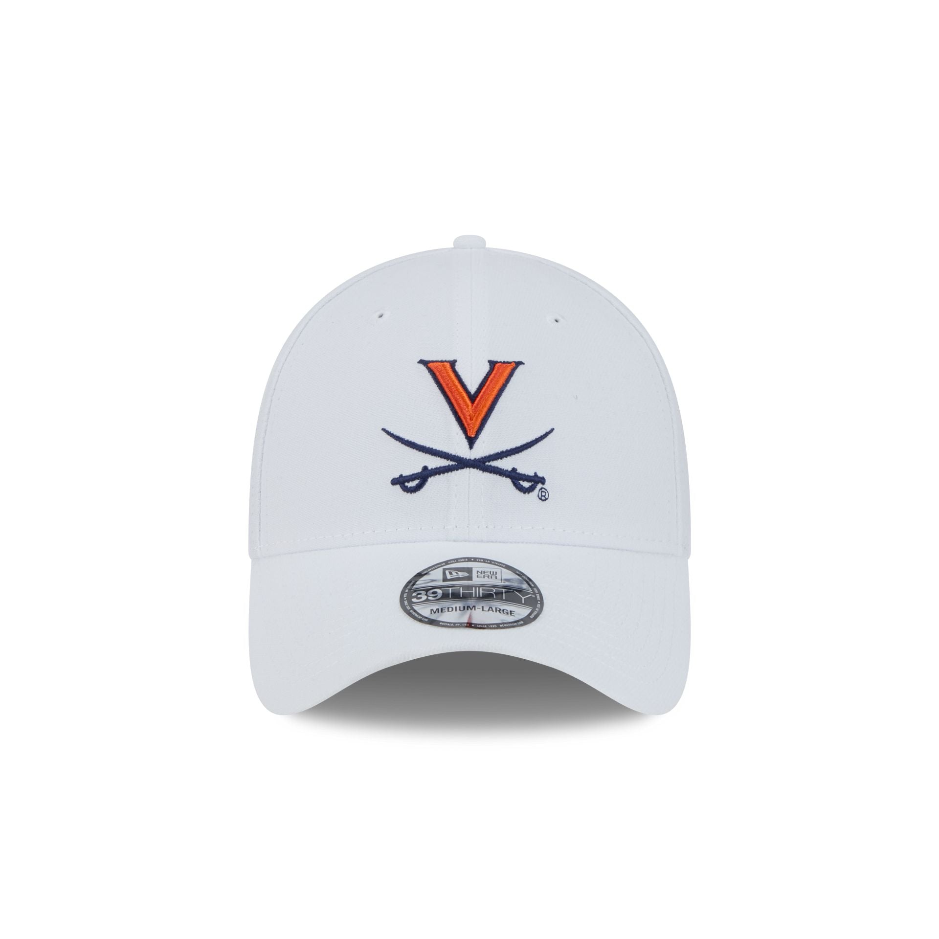Virginia Cavaliers Optic White 39THIRTY Stretch Fit Hat - Image 4