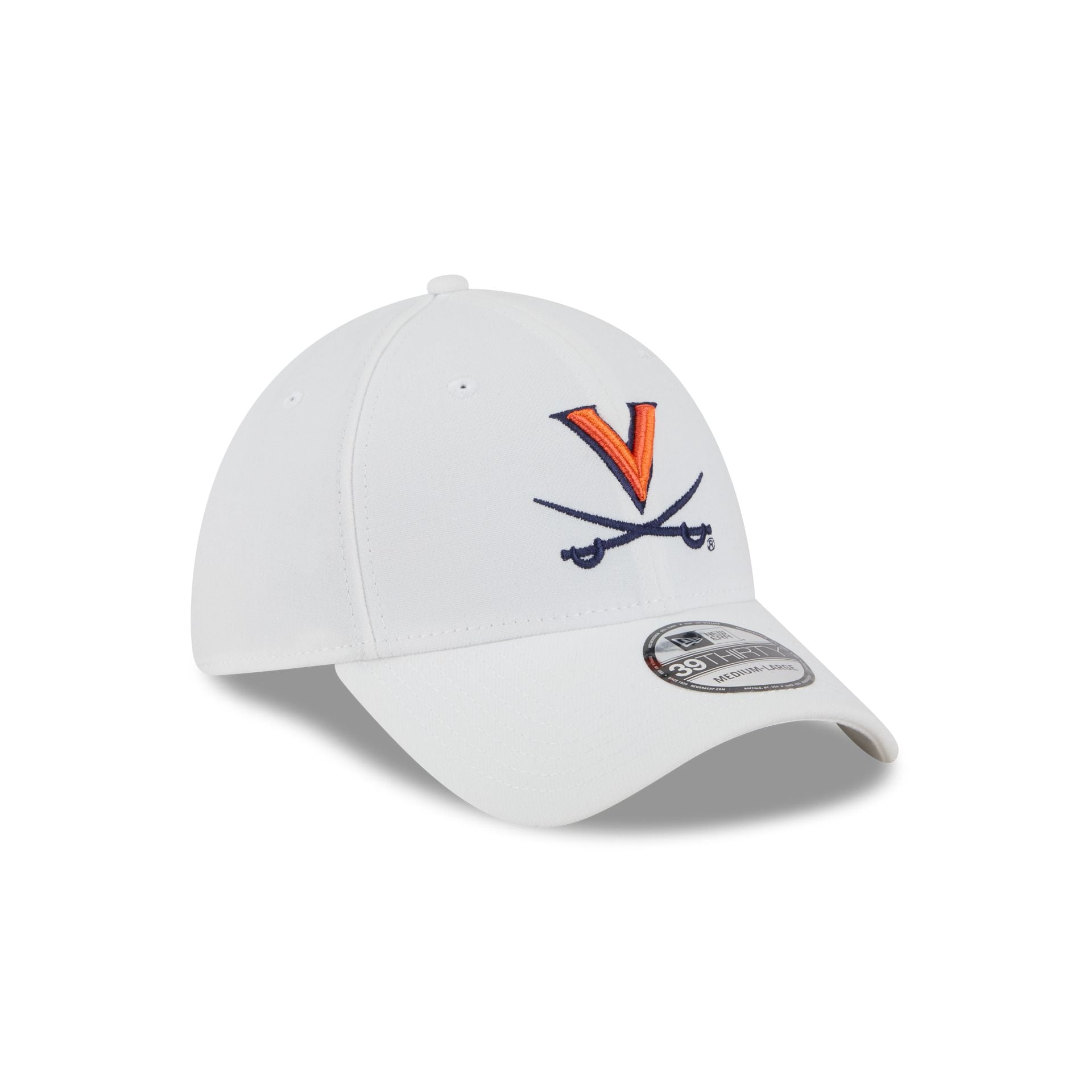 Virginia Cavaliers Optic White 39THIRTY Stretch Fit Hat - Image 5