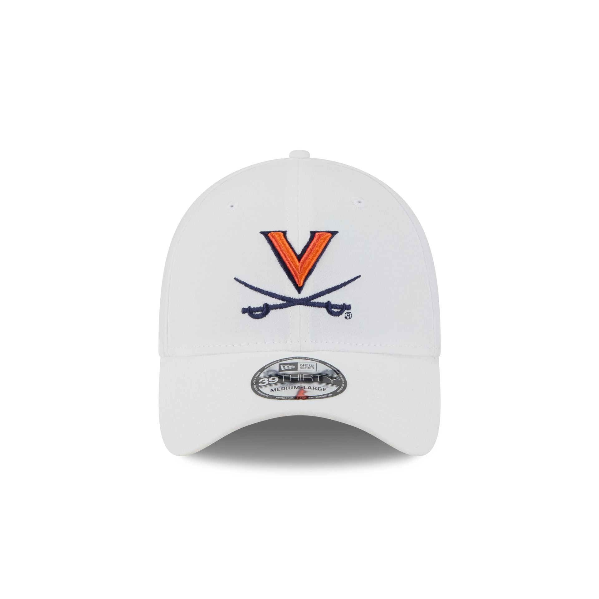 Virginia Cavaliers Optic White 39THIRTY Stretch Fit Hat - Image 3