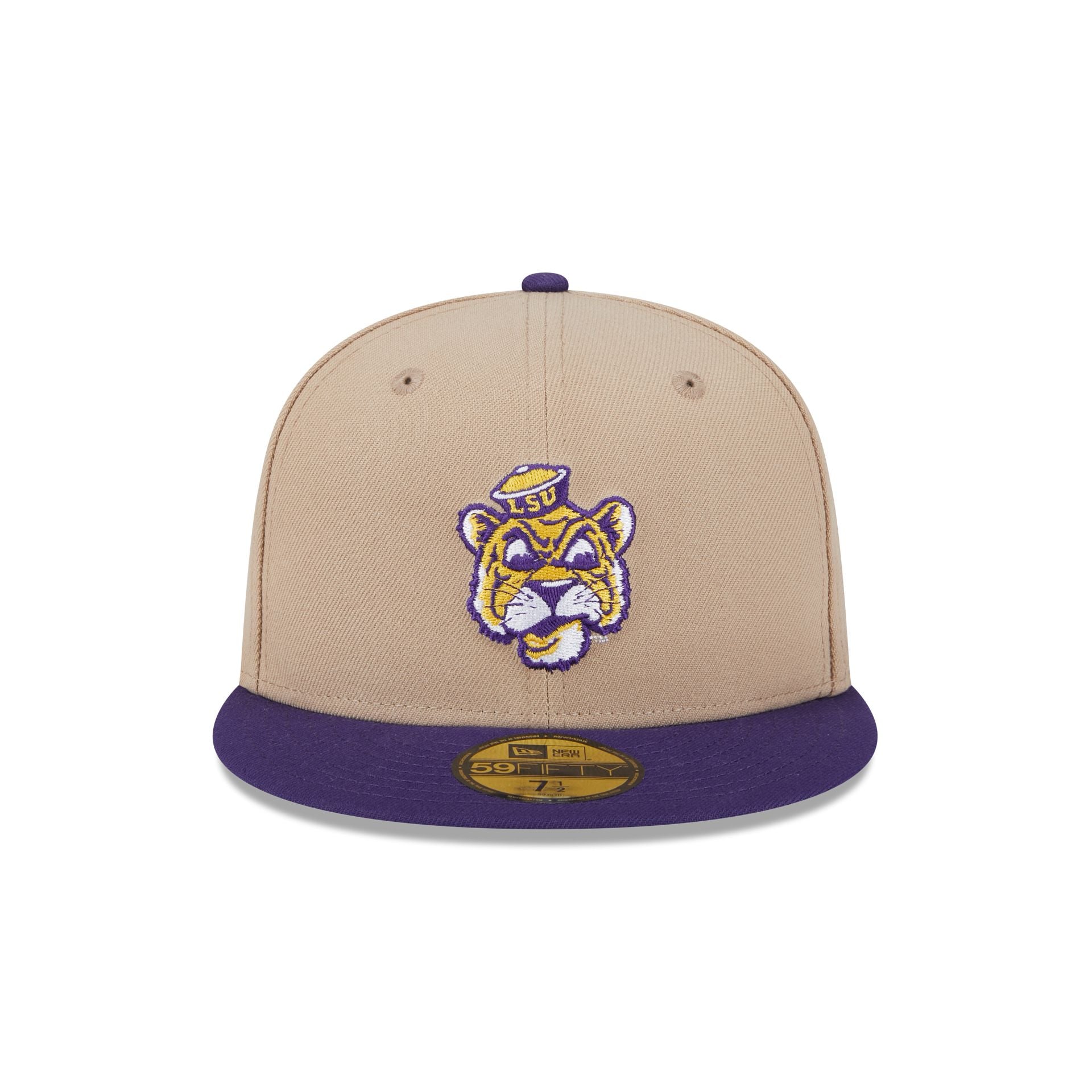 LSU Tigers Camel College Vault 59FIFTY Fitted Hat - Image 2