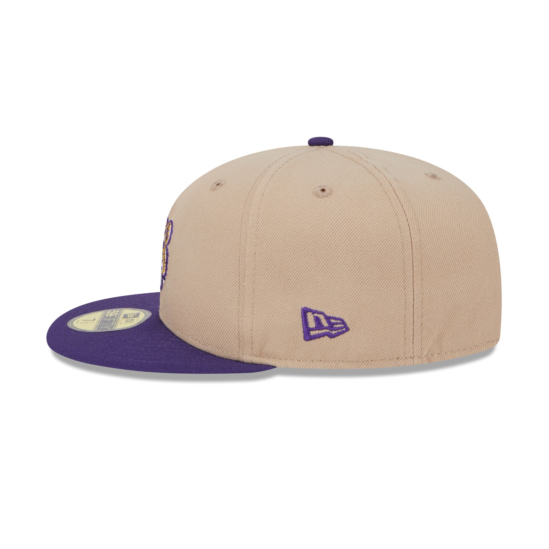 LSU Tigers Camel College Vault 59FIFTY Fitted Hat - Image 4