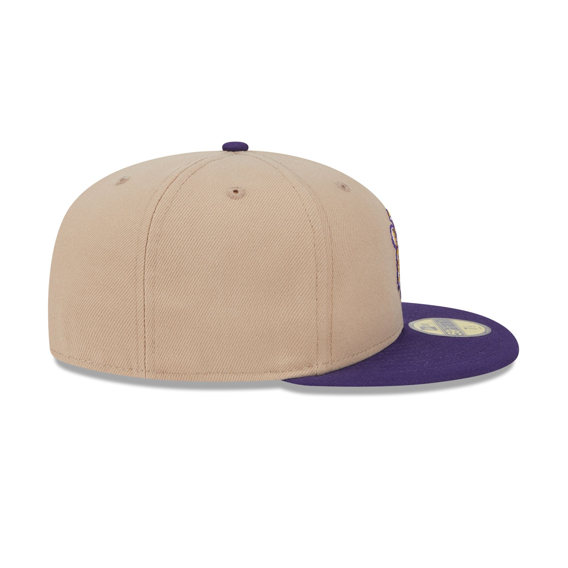 LSU Tigers Camel College Vault 59FIFTY Fitted Hat - Image 5