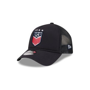 US Soccer Women's National Team Navy 9FORTY A-Frame Trucker Hat