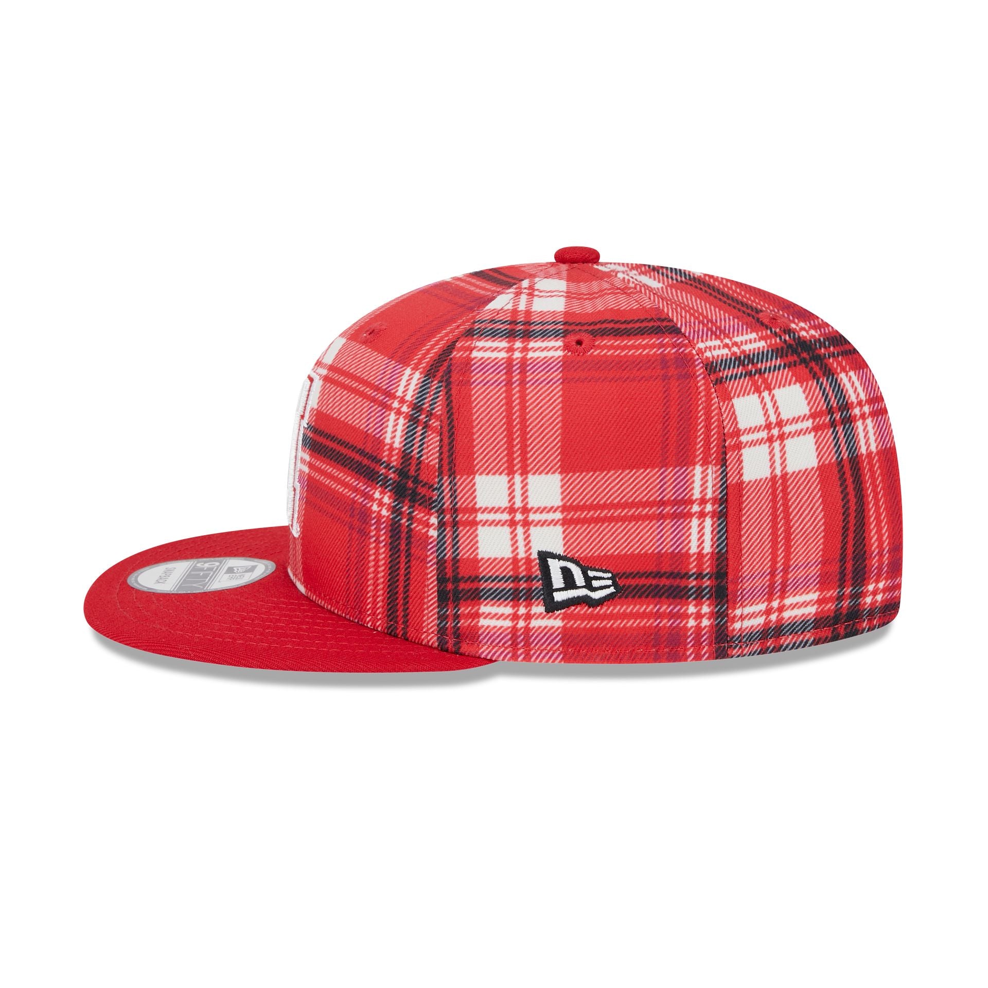 Nebraska Cornhuskers Plaid 9FIFTY Snapback Hat - Image 4