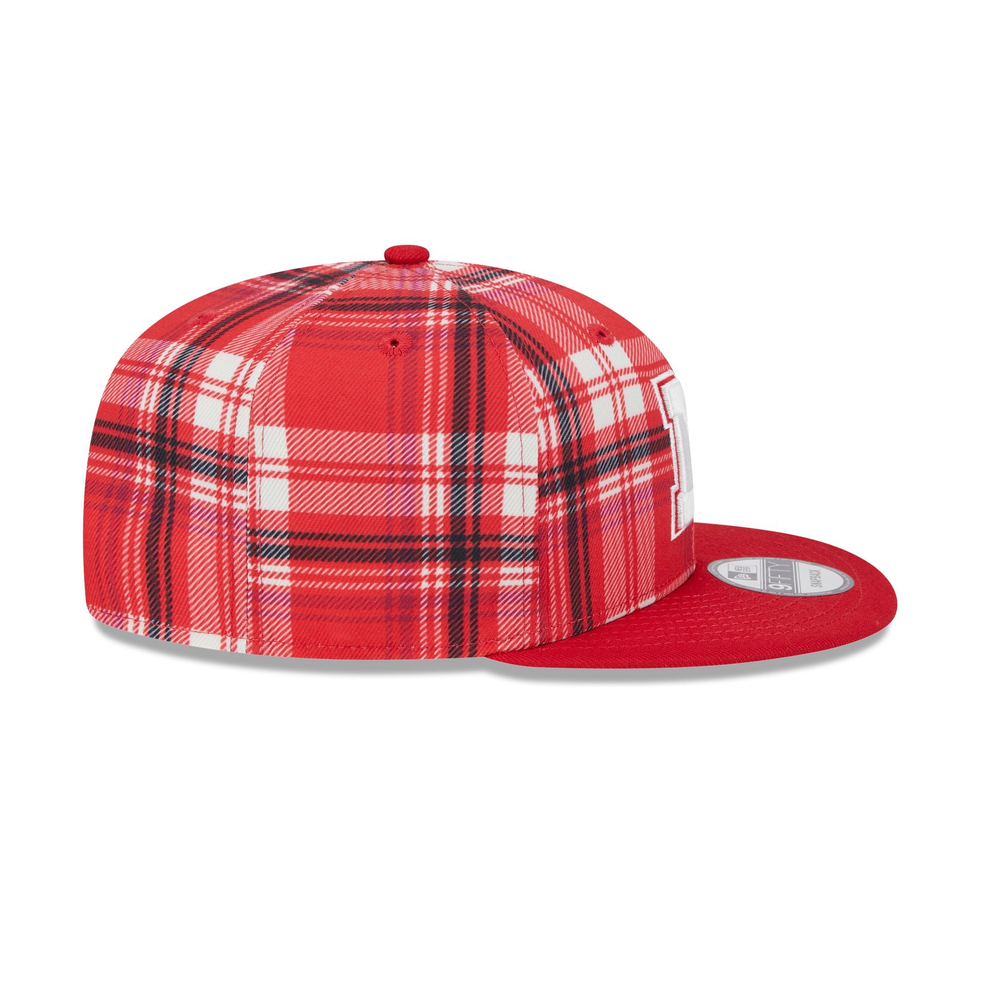 Nebraska Cornhuskers Plaid 9FIFTY Snapback Hat - Image 5