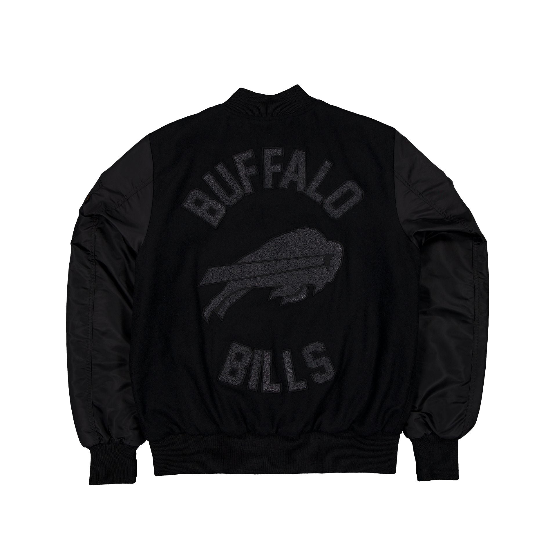 Alpha Industries x Buffalo Bills MA-1 Wool Varsity Jacket Black - Image 3