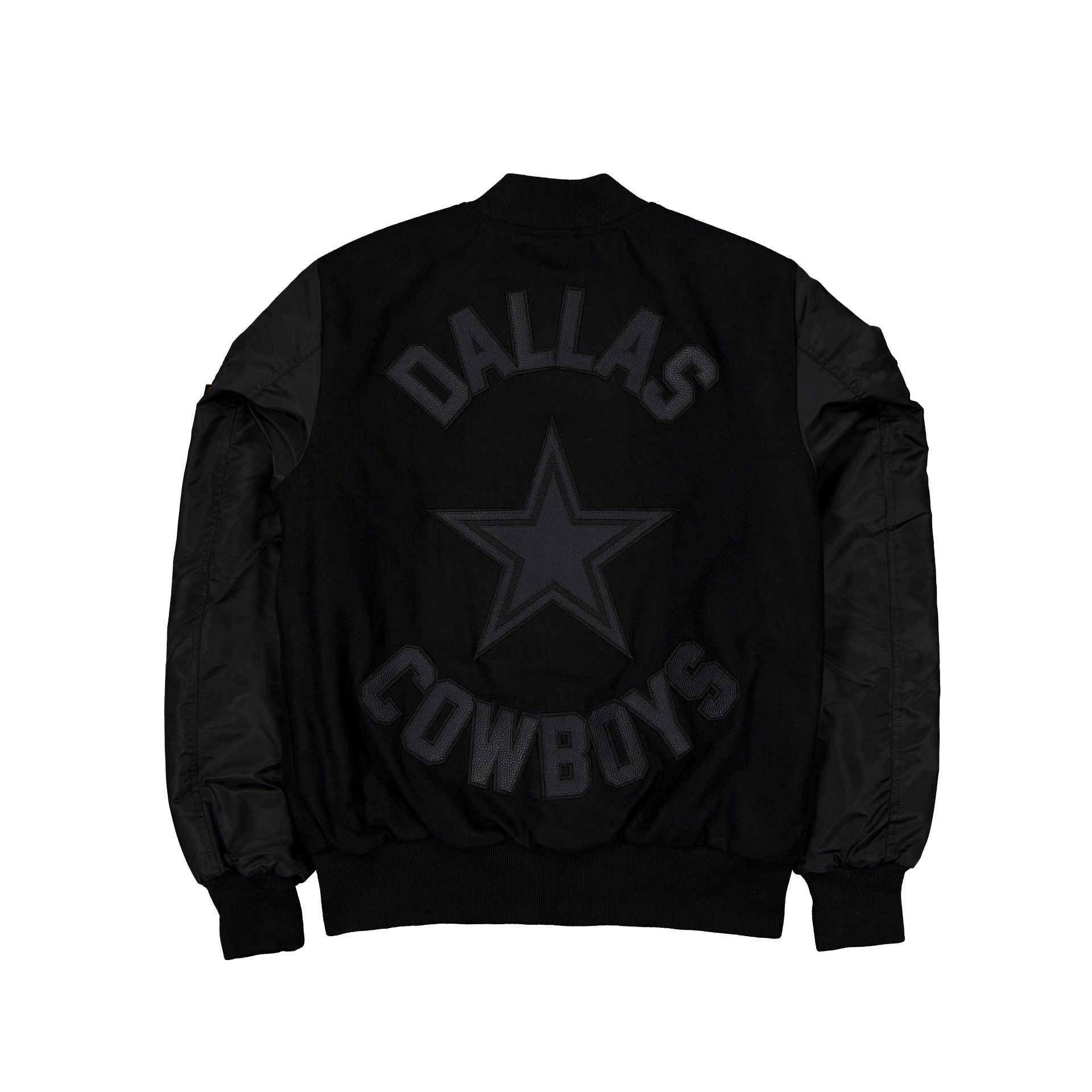 Alpha Industries x Dallas Cowboys MA-1 Wool Varsity Jacket Black - Image 3