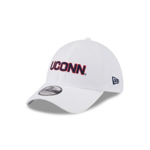 Connecticut Huskies Optic White 39THIRTY Stretch Fit Hat