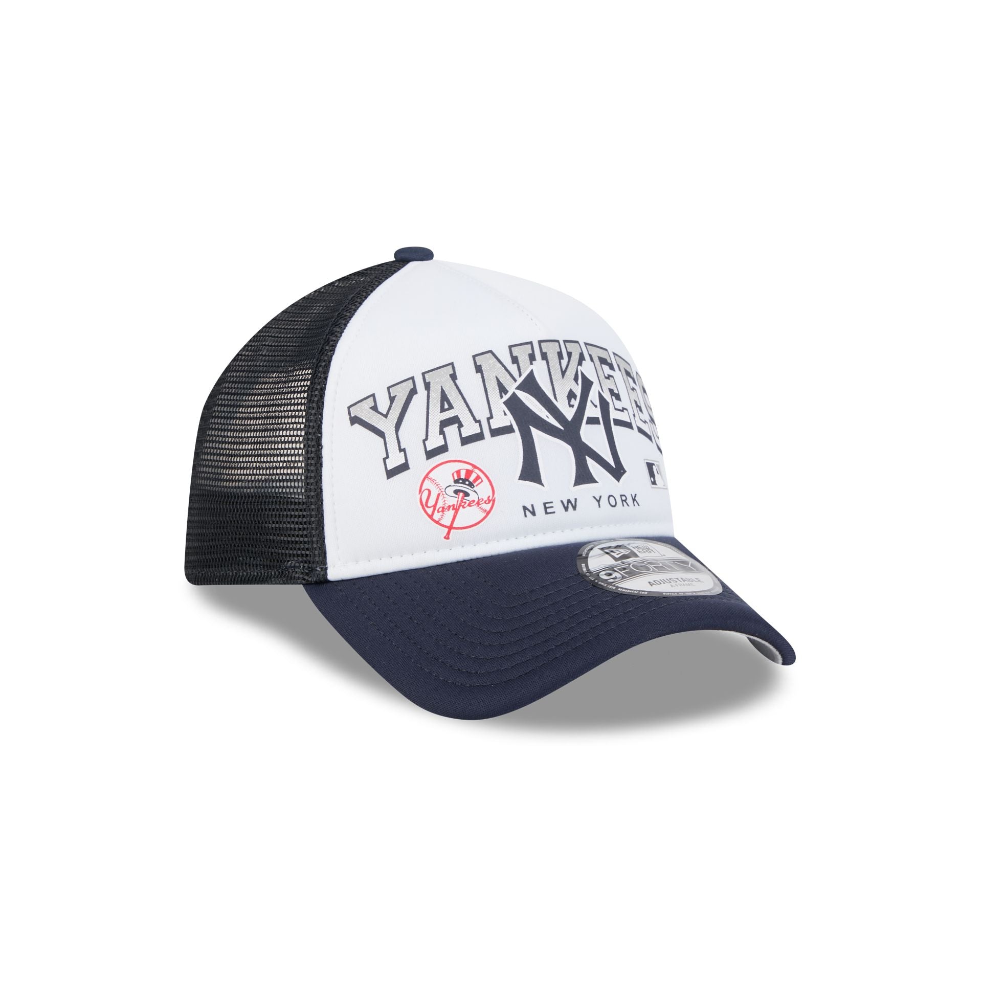 New York Yankees Sport Classics 9FORTY A-Frame Trucker Hat - Image 3