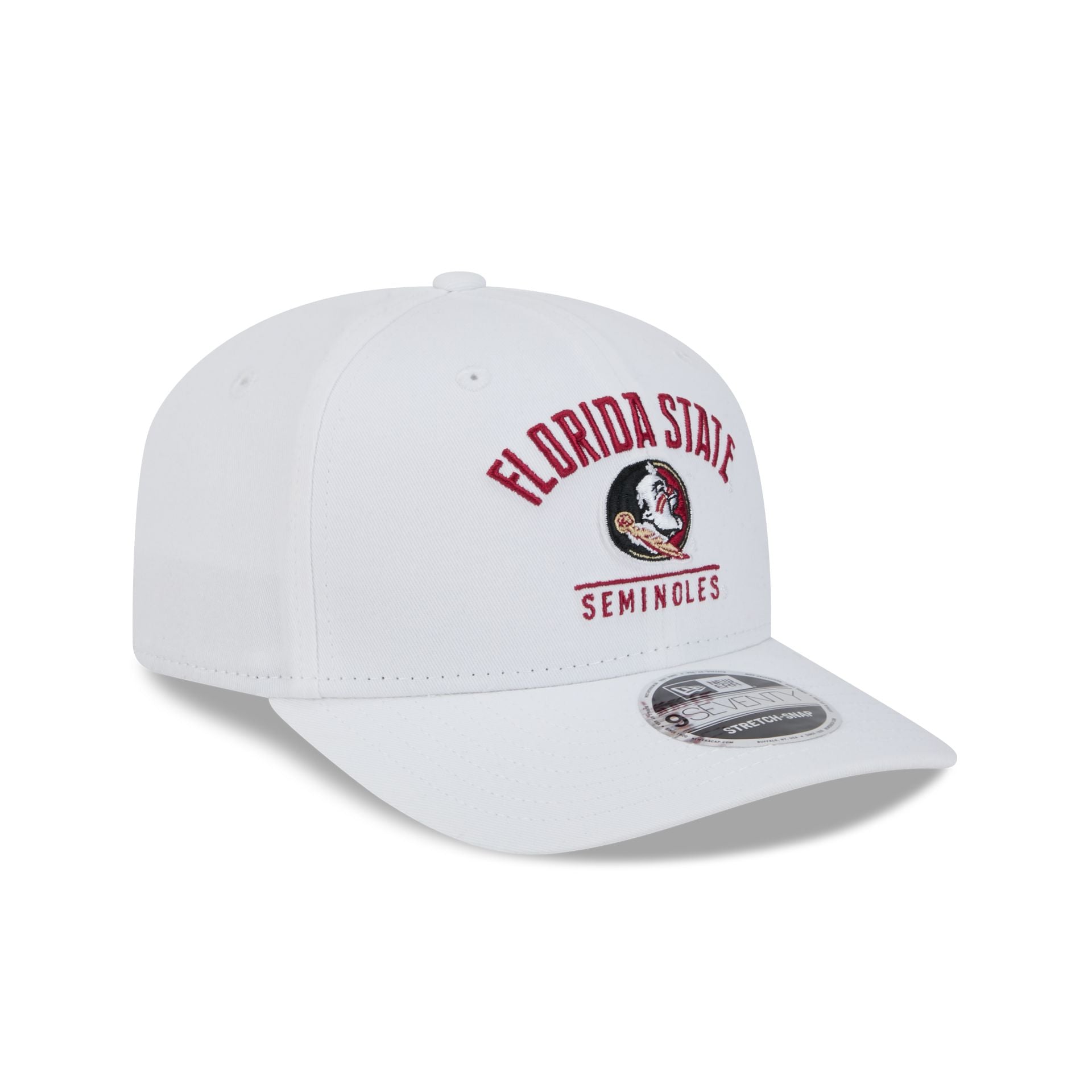 Florida State Seminoles Optic White 9SEVENTY Stretch-Snap Hat - Image 3