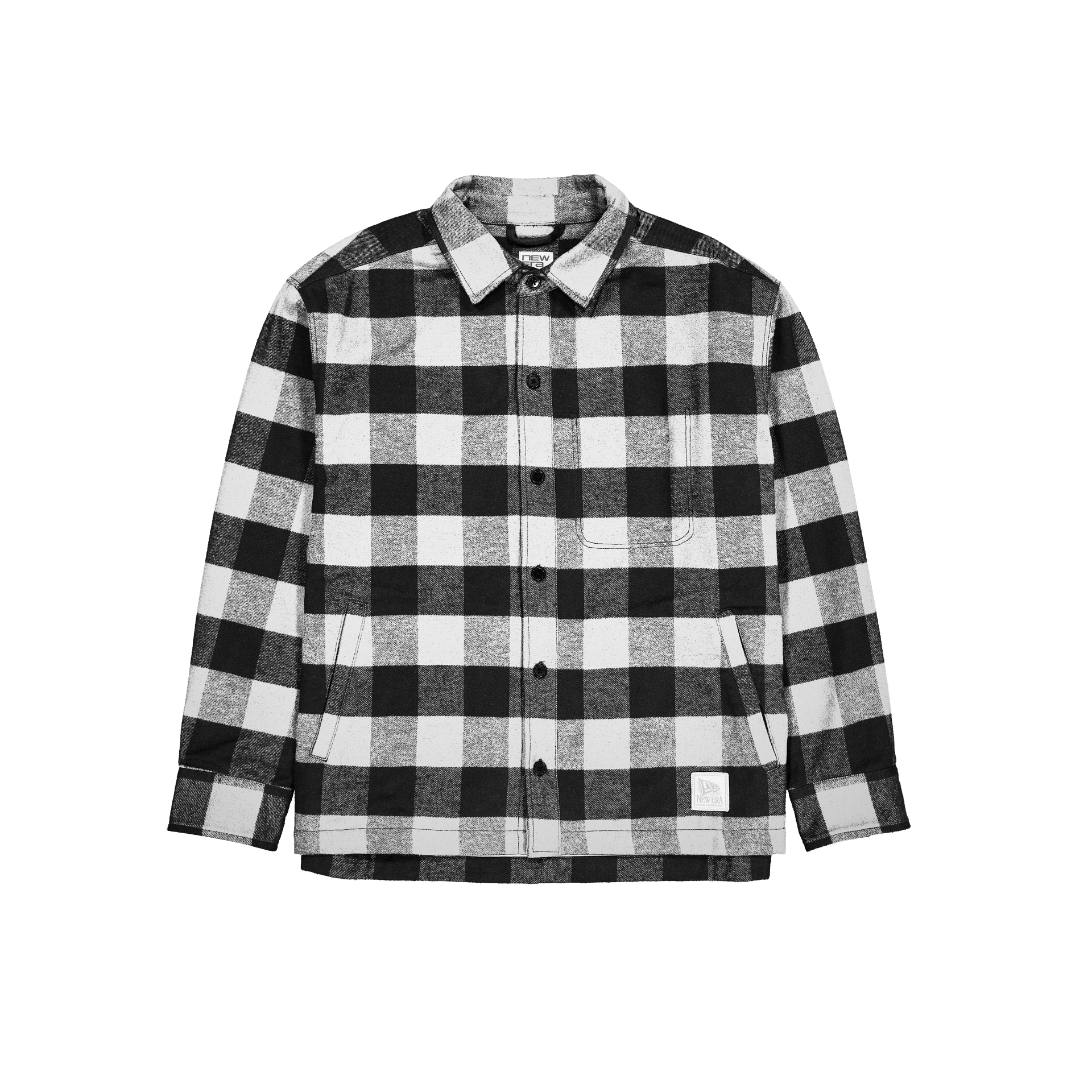 Lumber Plaid College White Shirt Jacket - Image 2