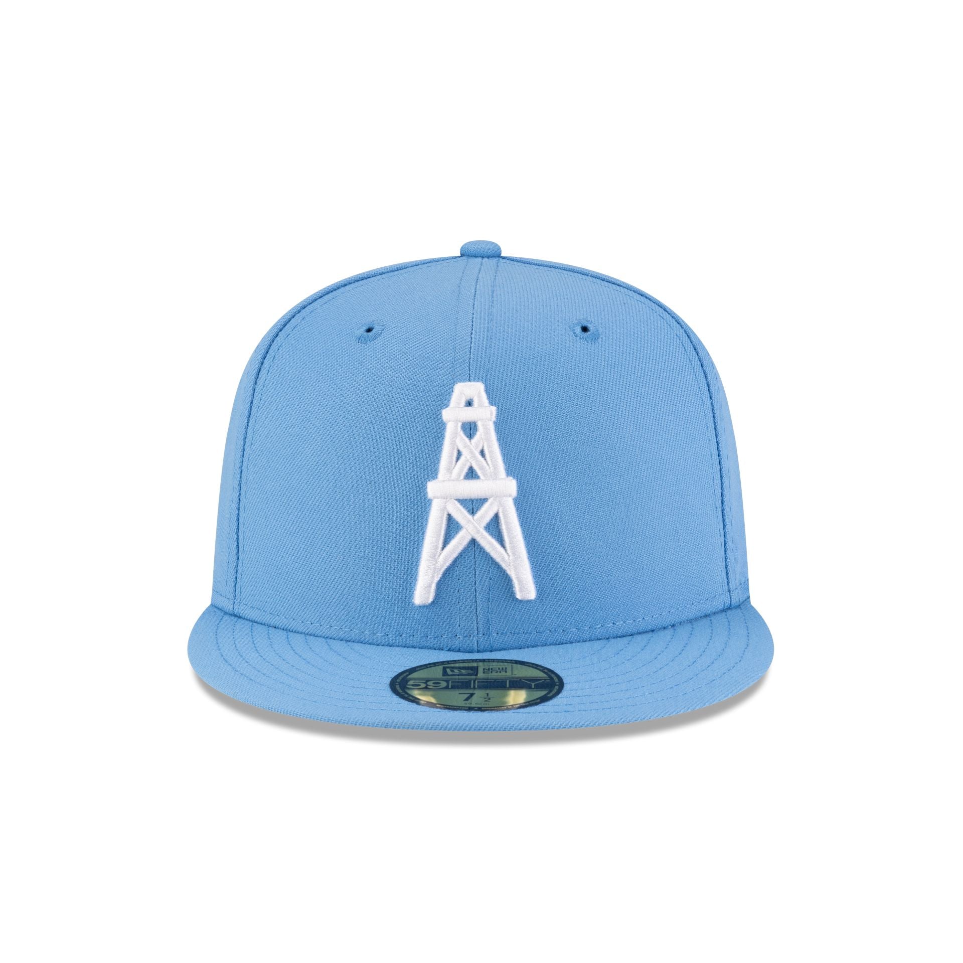 Oilers Basic Sky Blue 59FIFTY Fitted Hat - Image 2
