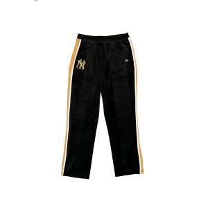 New York Yankees Black Velour Track Pants