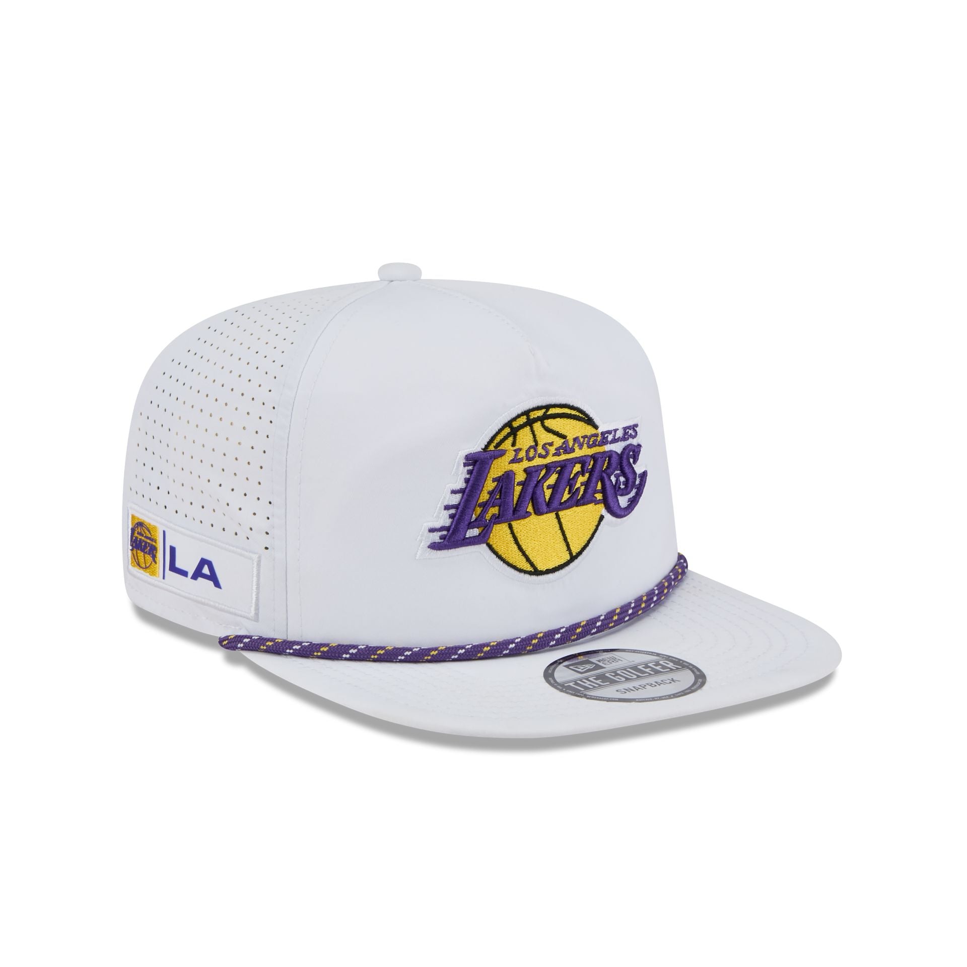 Los Angeles Lakers Optic White Performance Rope Golfer Hat - Image 3