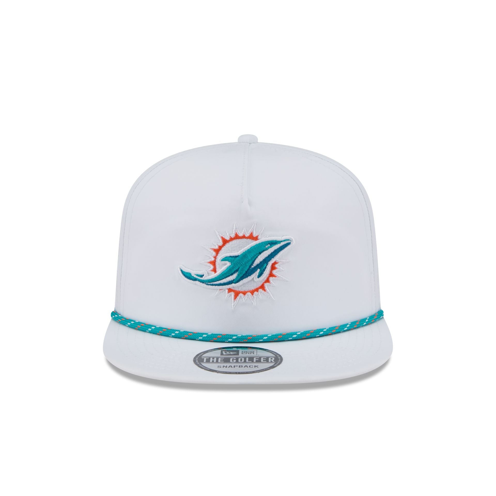 Miami Dolphins Optic White Performance Rope Golfer Hat - Image 2