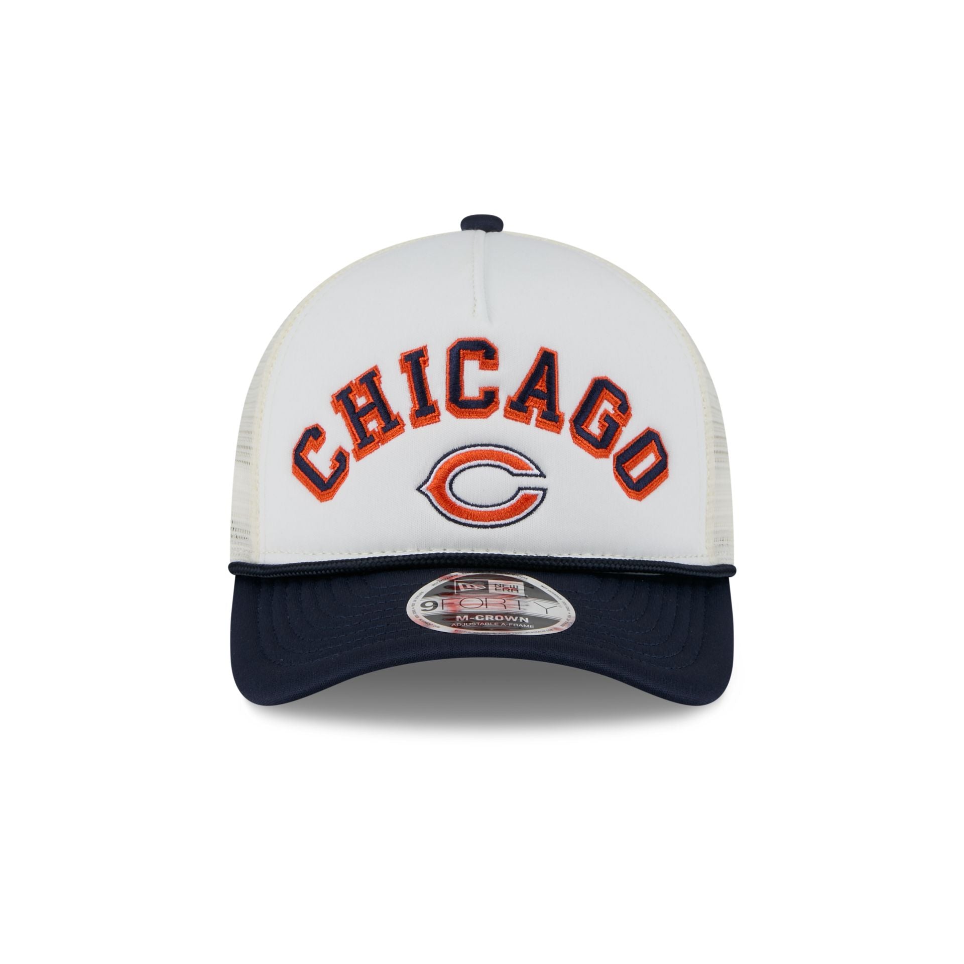 Chicago Bears Chrome Arch 9FORTY M-Crown A-Frame Trucker Hat - Image 2