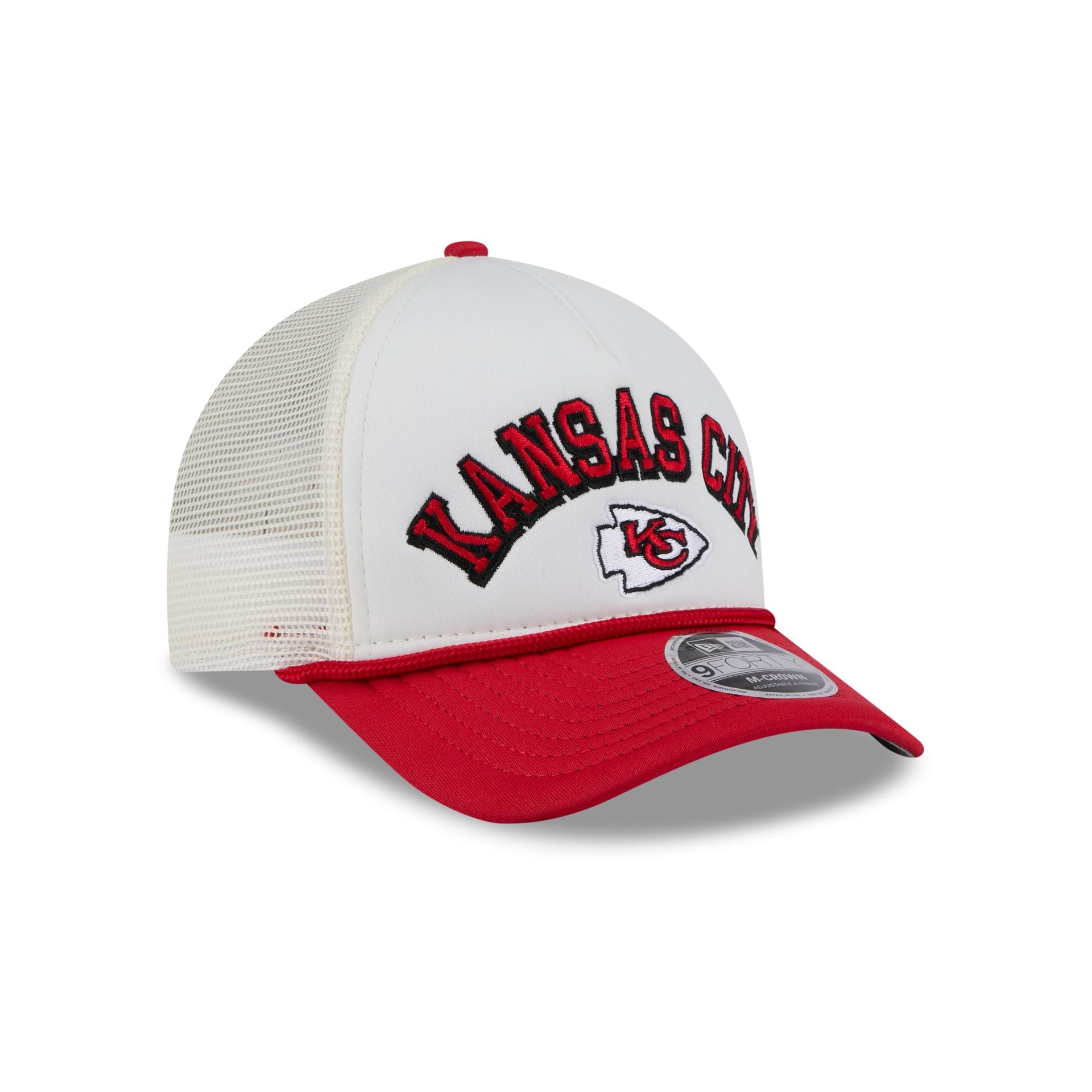 Kansas City Chiefs Chrome Arch 9FORTY M-Crown A-Frame Trucker Hat - Image 3