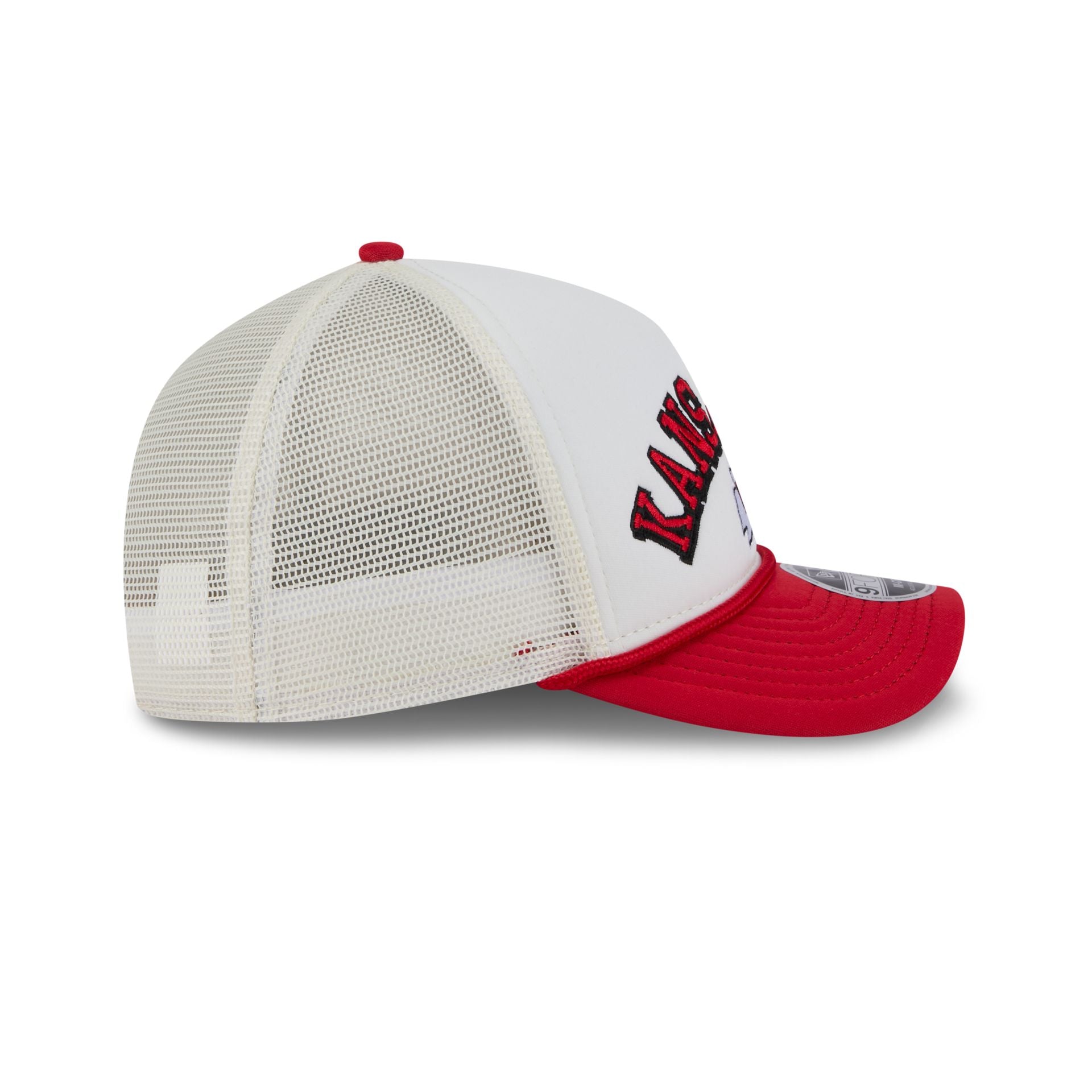 Kansas City Chiefs Chrome Arch 9FORTY M-Crown A-Frame Trucker Hat - Image 5
