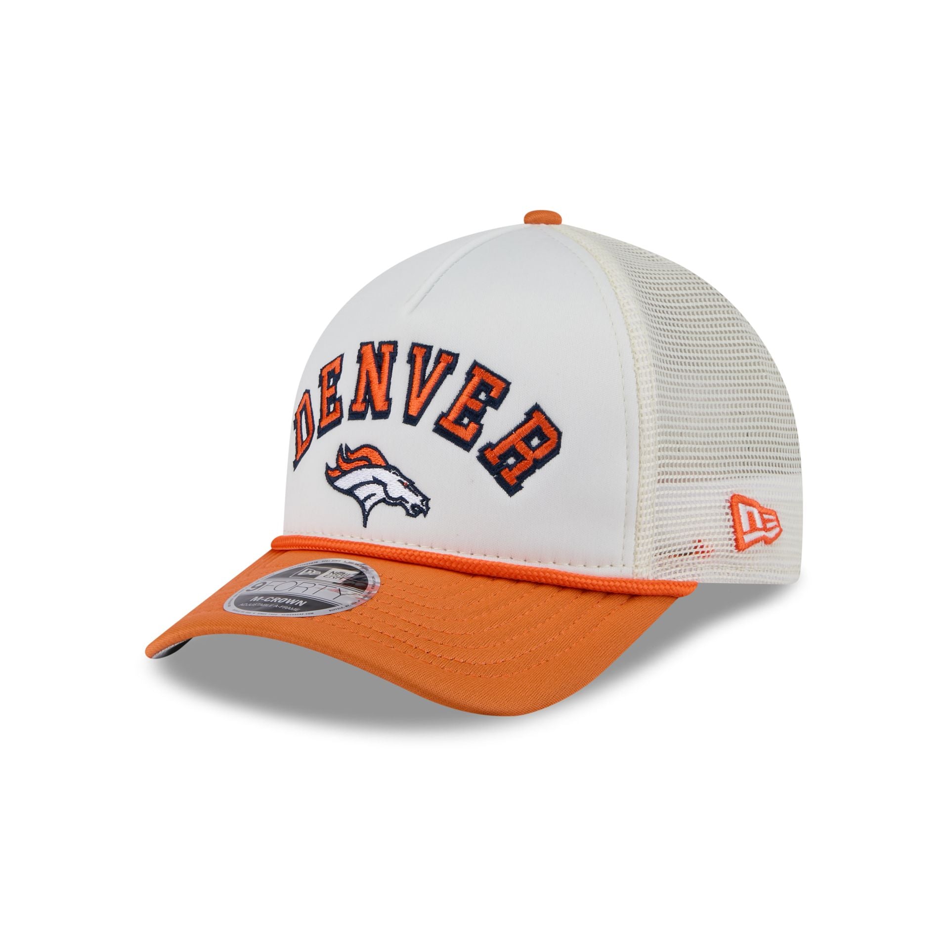 Denver Broncos Chrome Arch 9FORTY M-Crown A-Frame Trucker Hat