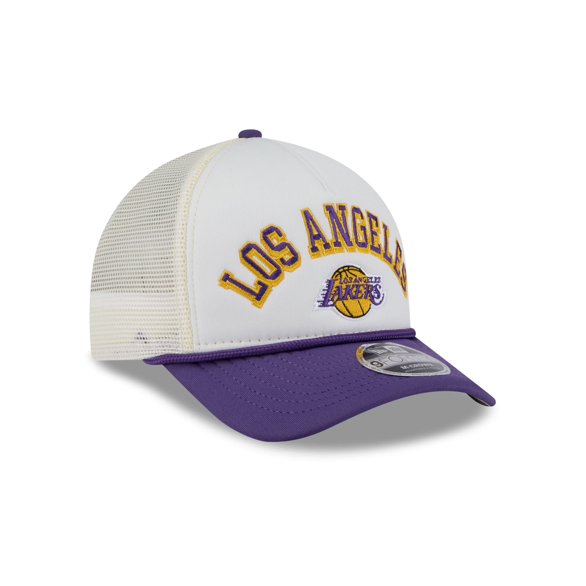 Los Angeles Lakers Chrome Arch 9FORTY M-Crown A-Frame Trucker Hat - Image 3