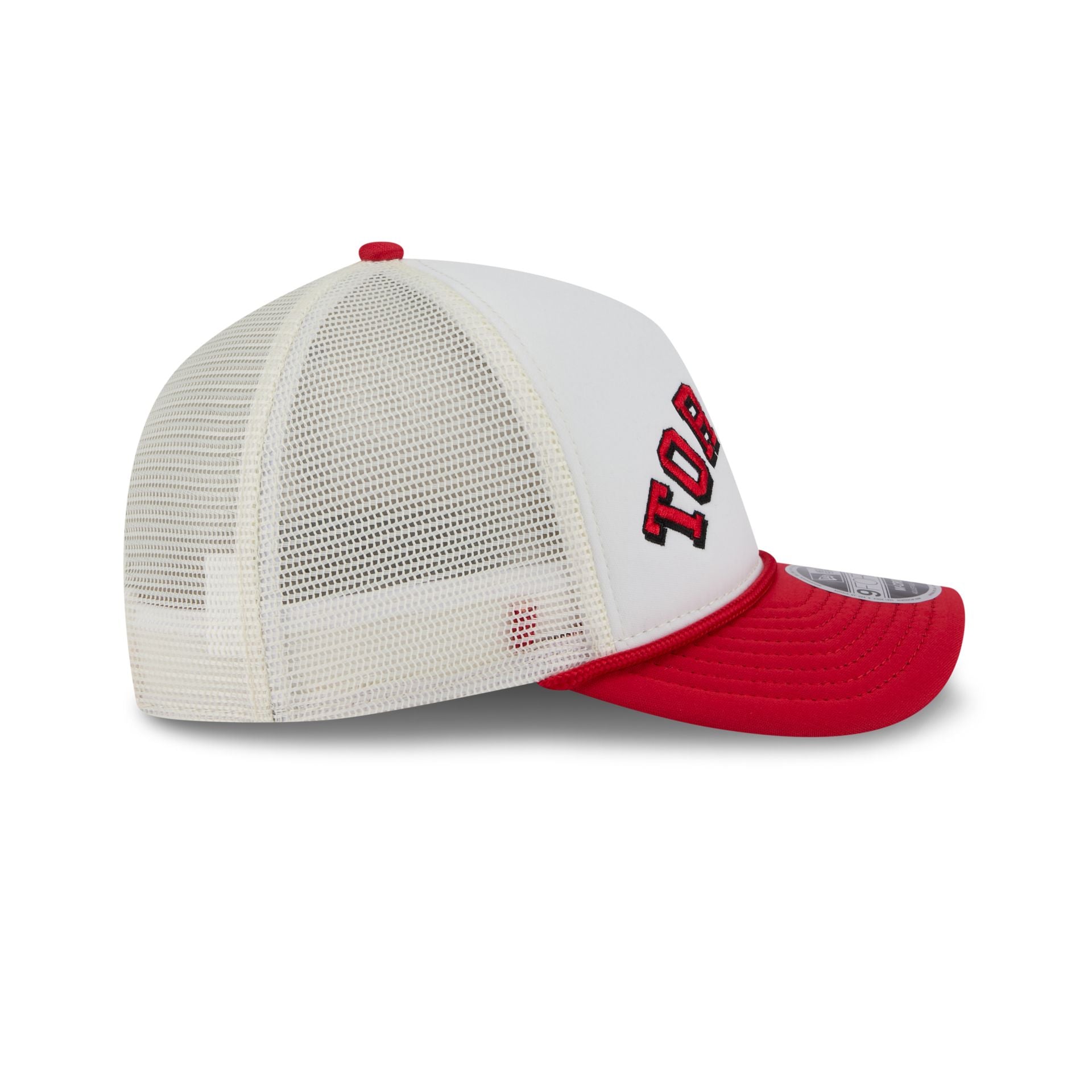 Toronto Raptors Chrome Arch 9FORTY M-Crown A-Frame Trucker Hat - Image 5