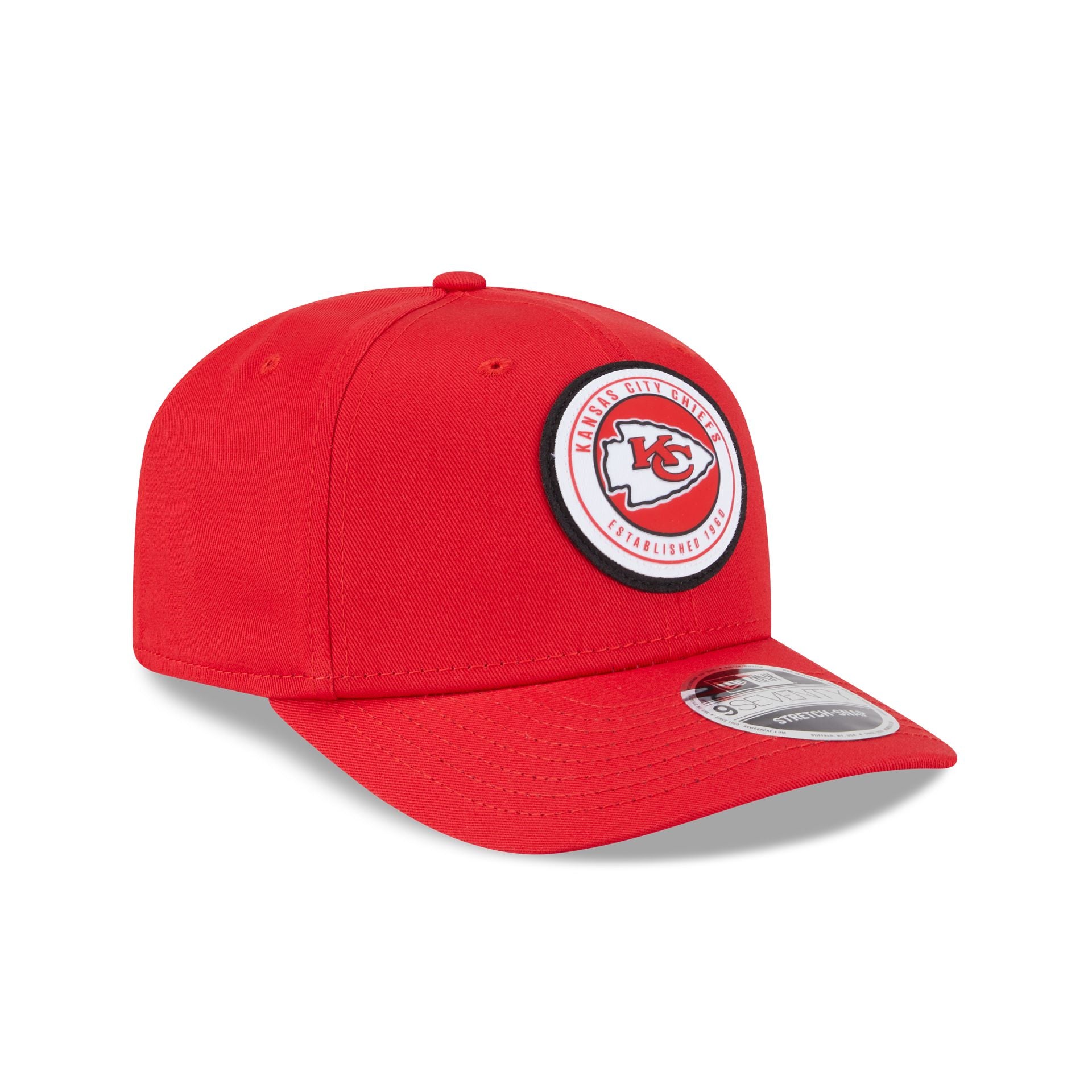 Kansas City Chiefs Circle Patch 9SEVENTY Stretch-Snap Hat - Image 3