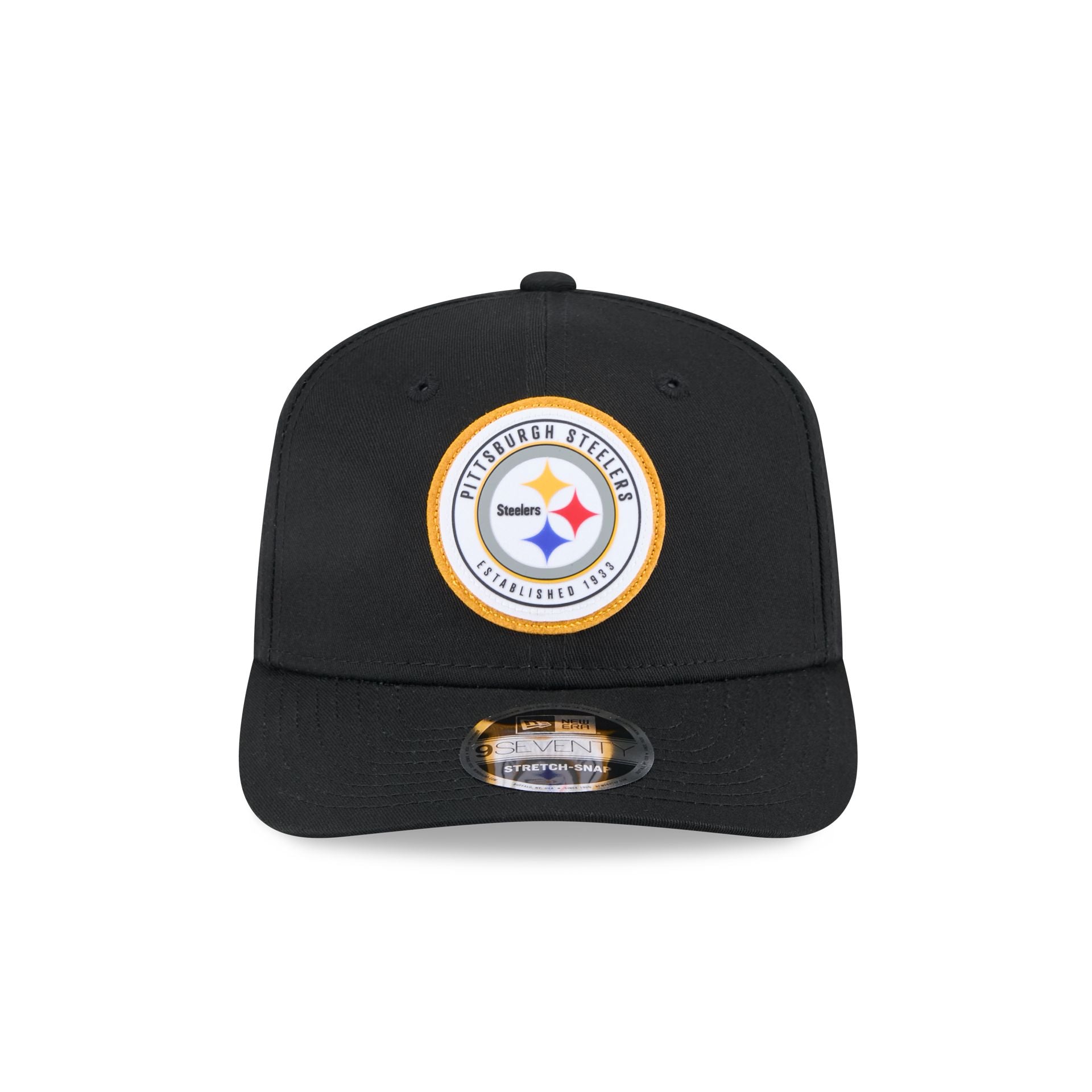 Pittsburgh Steelers Circle Patch 9SEVENTY Stretch-Snap Hat - Image 2