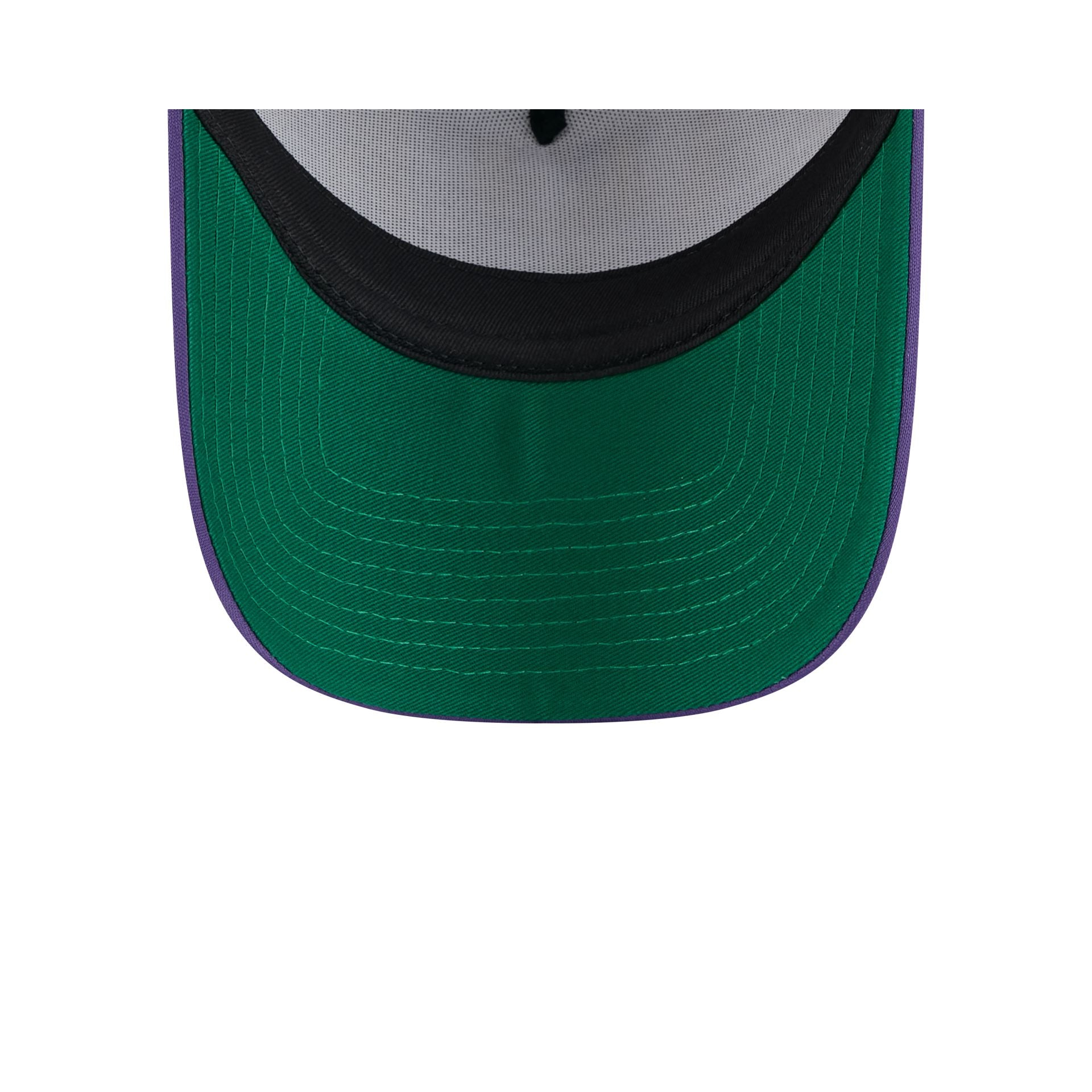 Los Angeles Lakers Distressed 9FORTY A-Frame Trucker Hat - Image 7