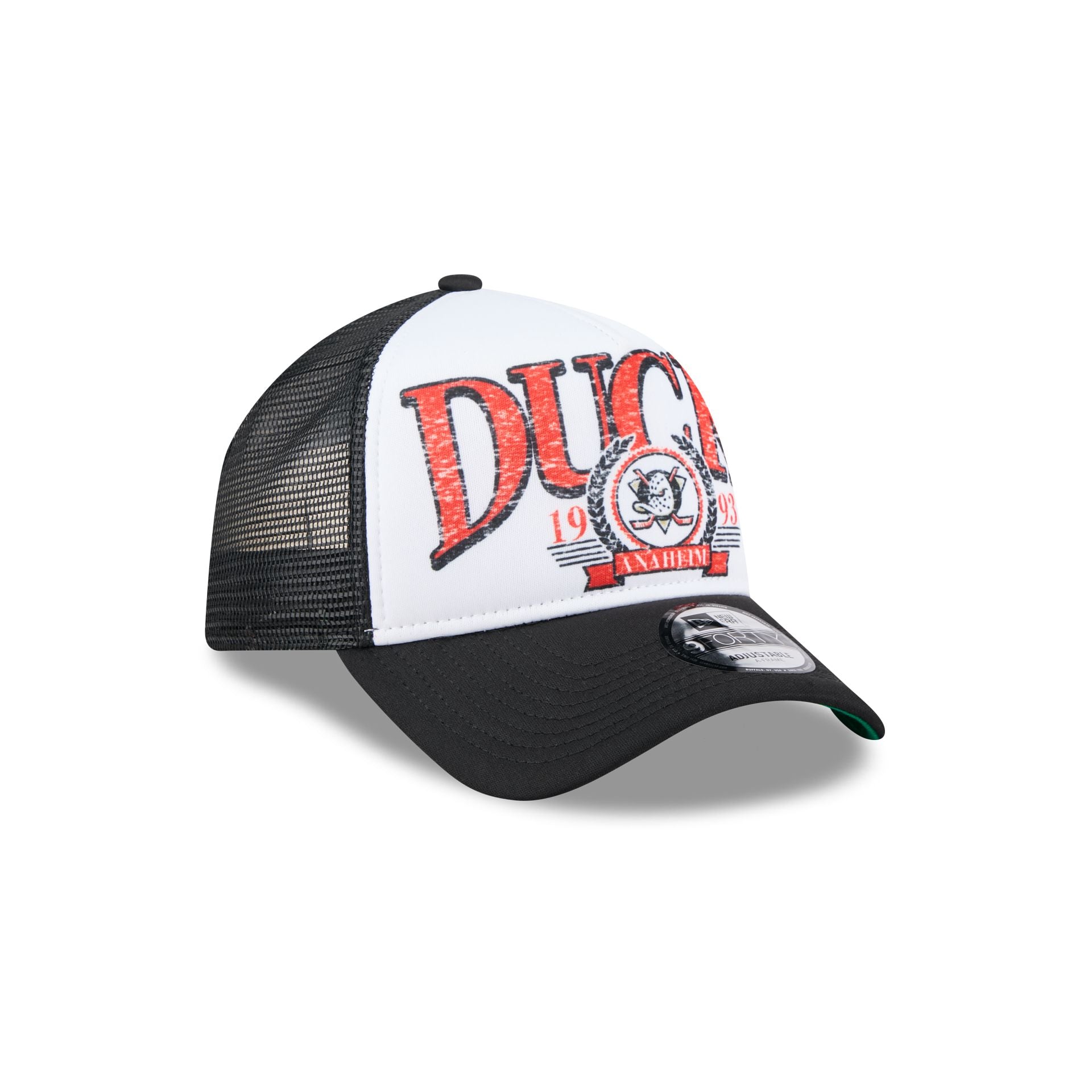 Anaheim Ducks Distressed 9FORTY A-Frame Trucker Hat - Image 3