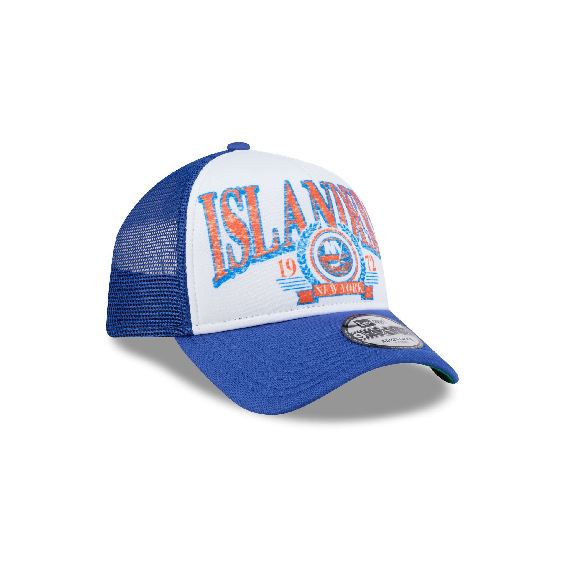 New York Islanders Distressed 9FORTY A-Frame Trucker Hat - Image 3