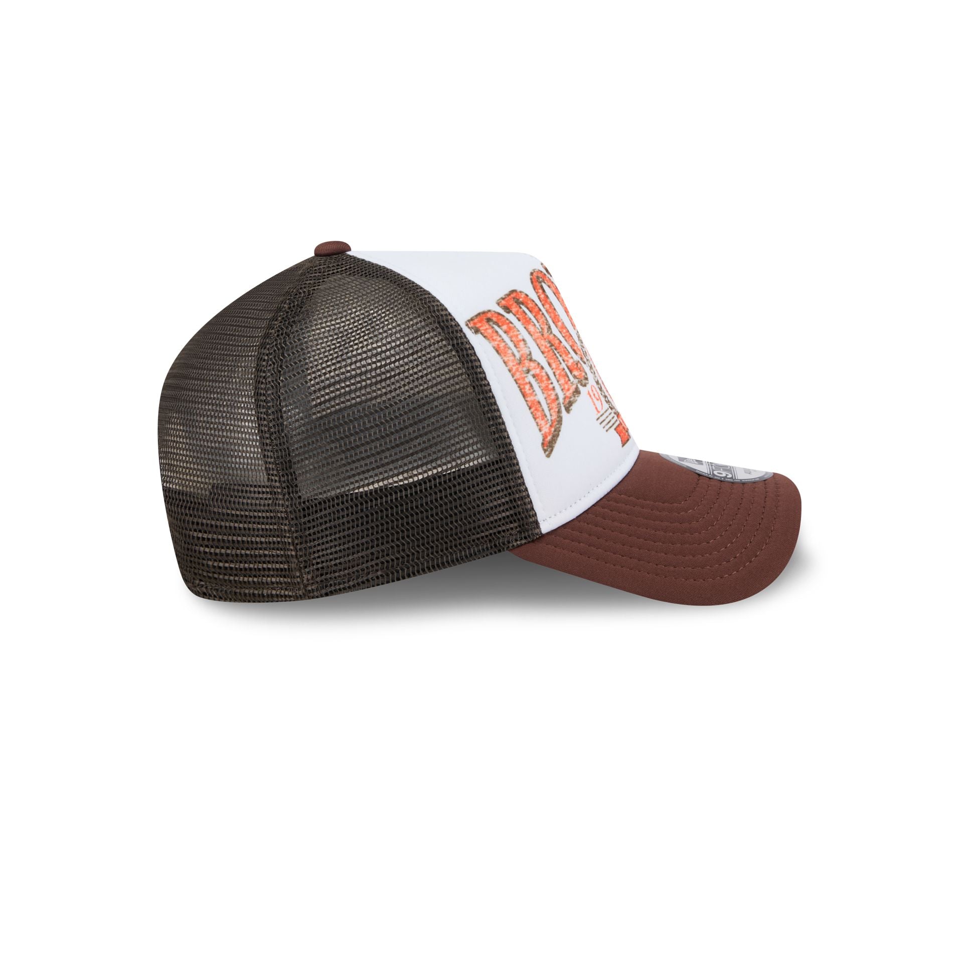 Cleveland Browns Distressed 9FORTY A-Frame Trucker Hat - Image 5