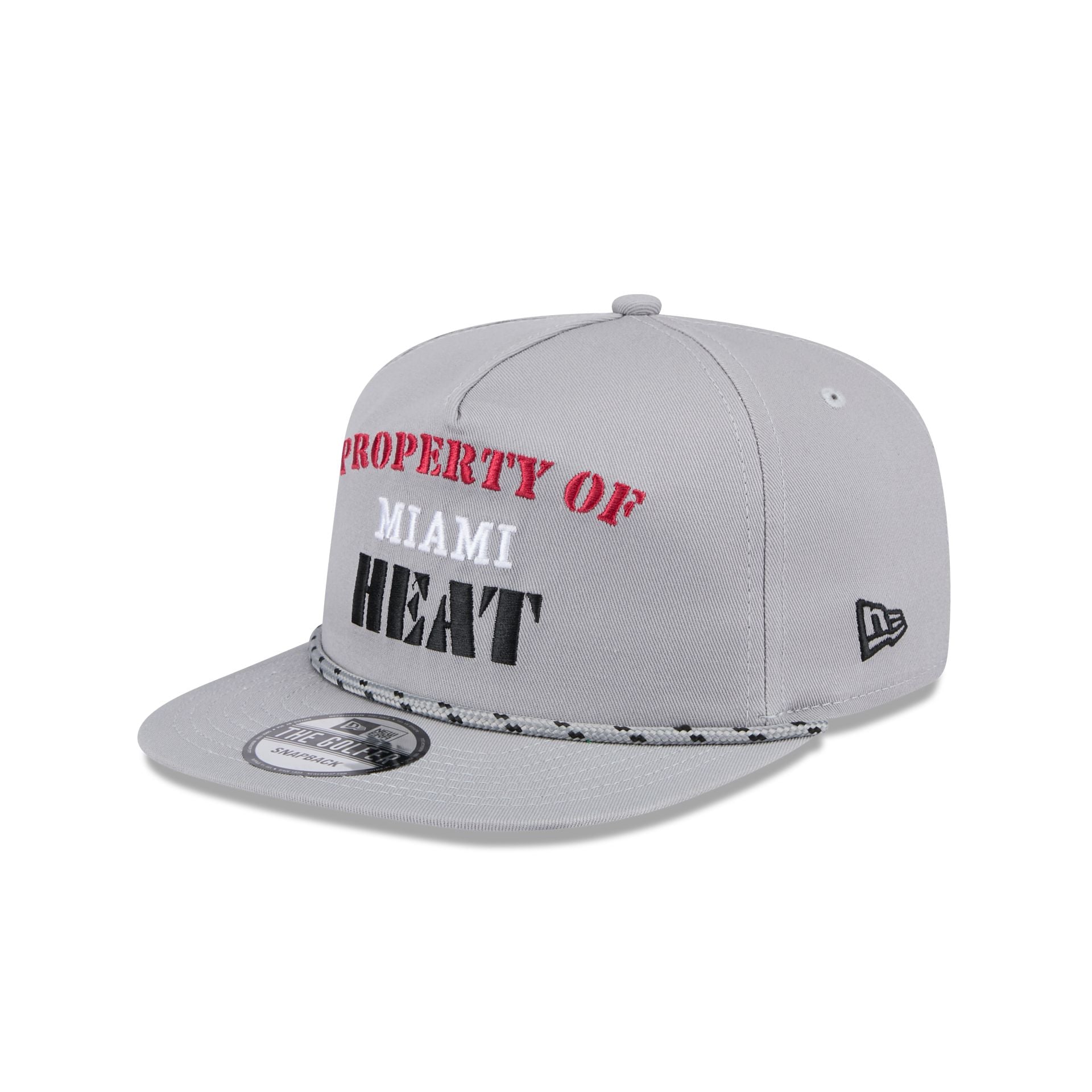 Miami Heat Vintage Gray Rope Golfer Hat - Image 3