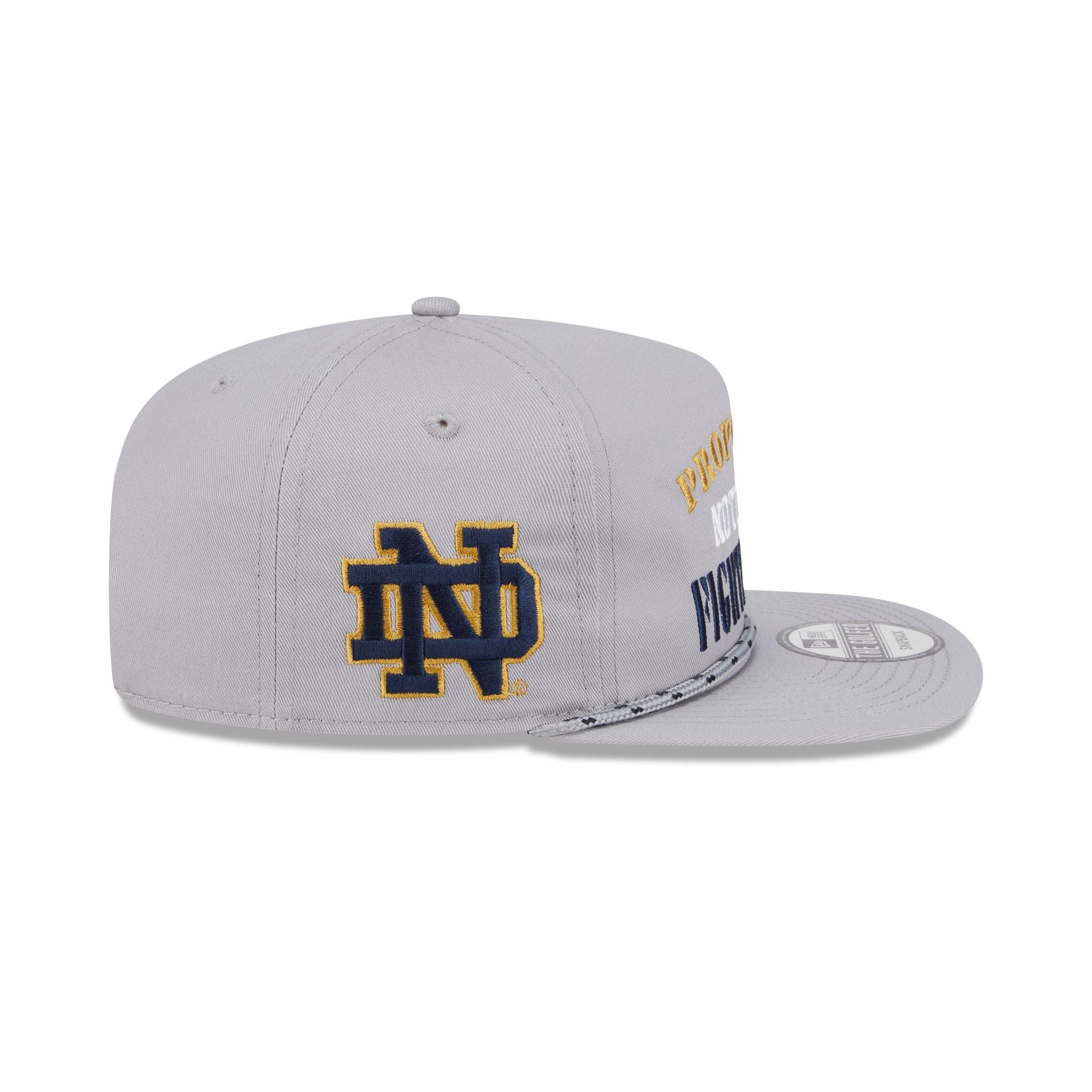 Notre Dame Fighting Irish Vintage Gray Rope Golfer Hat - Image 4
