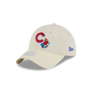 Chicago Cubs Women's Floral Stitch 9TWENTY Adjustable Hat