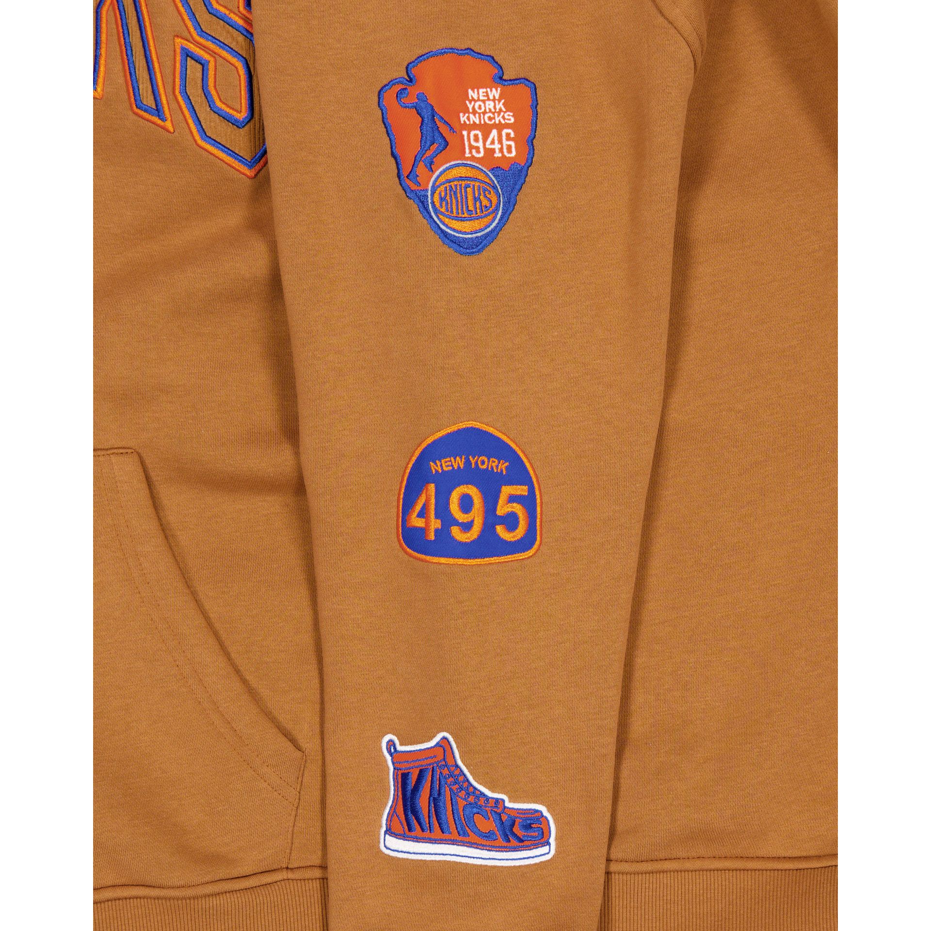 New York Knicks 2025 All-Star Game Victory Grove Light Bronze Hoodie - Image 3
