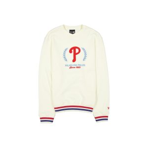 Philadelphia Phillies Throwback Chrome White Crewneck