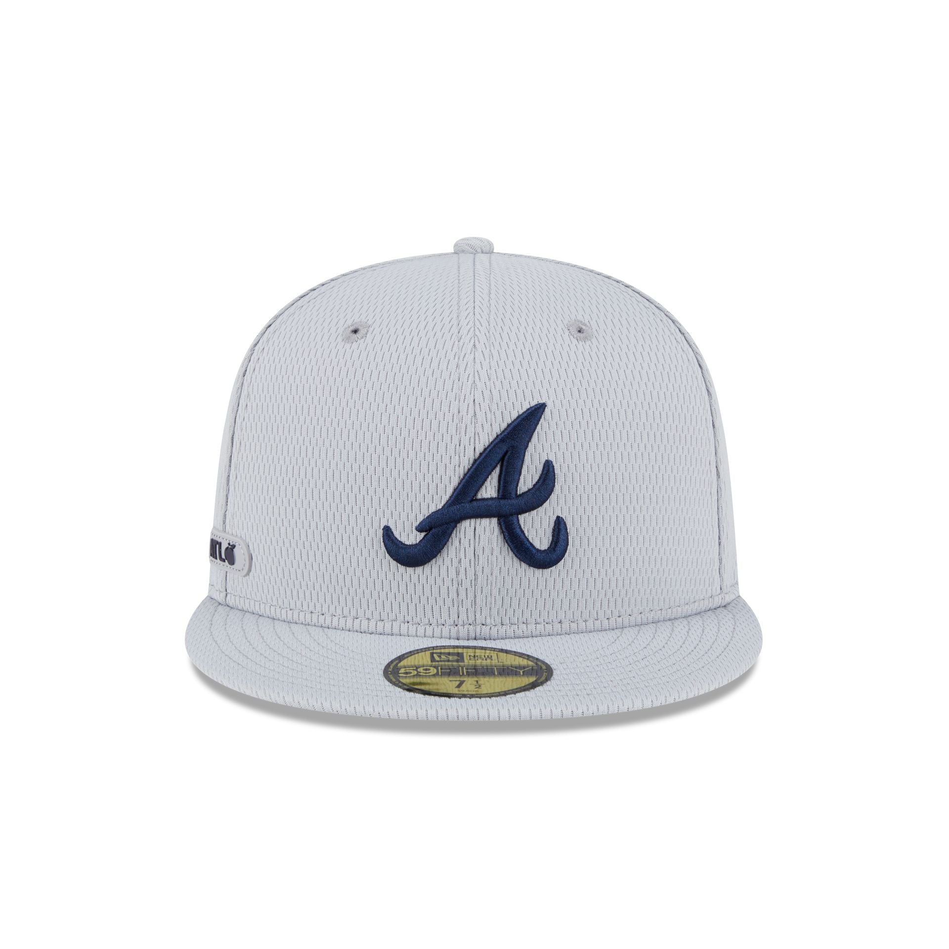 Atlanta Braves 2025 Clubhouse Gray 59FIFTY Fitted Hat - Image 2