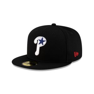 Philadelphia Phillies 2025 Clubhouse Alt Black 59FIFTY Fitted Hat