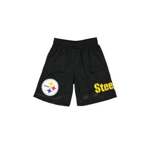 Pittsburgh Steelers Mesh Black Shorts