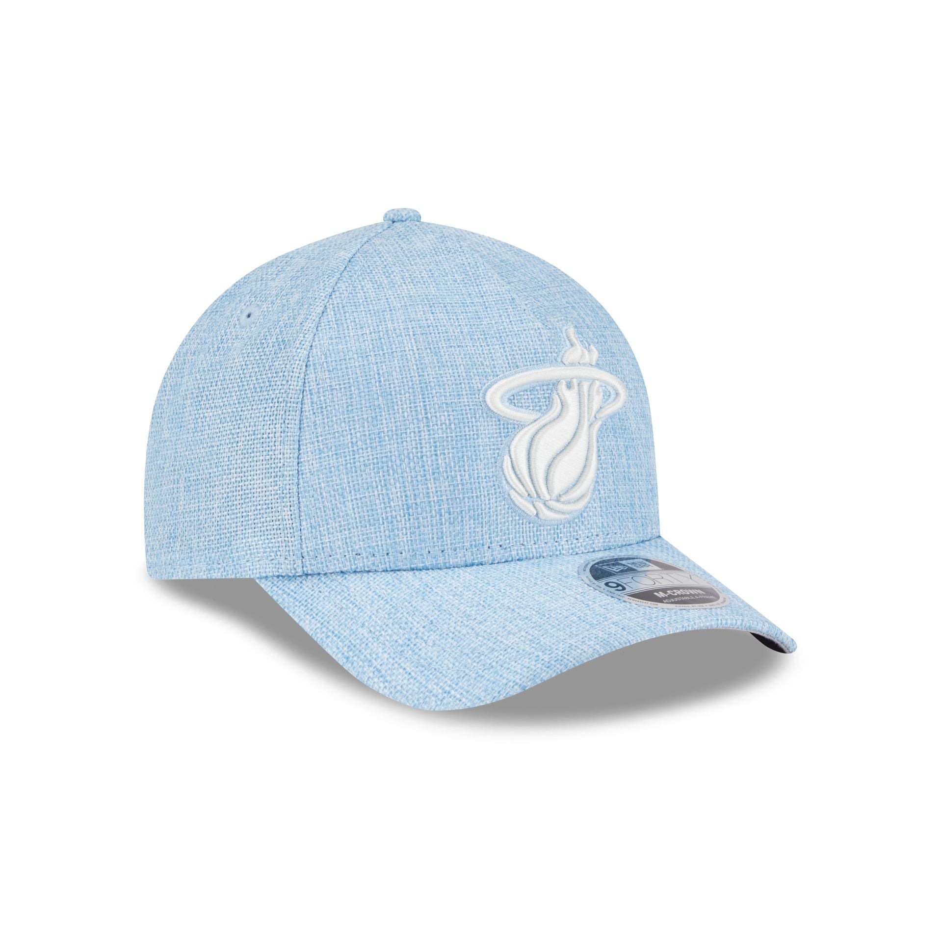 Miami Heat Cotton Weaver Blue 9FORTY M-Crown A-Frame Snapback Hat - Image 3