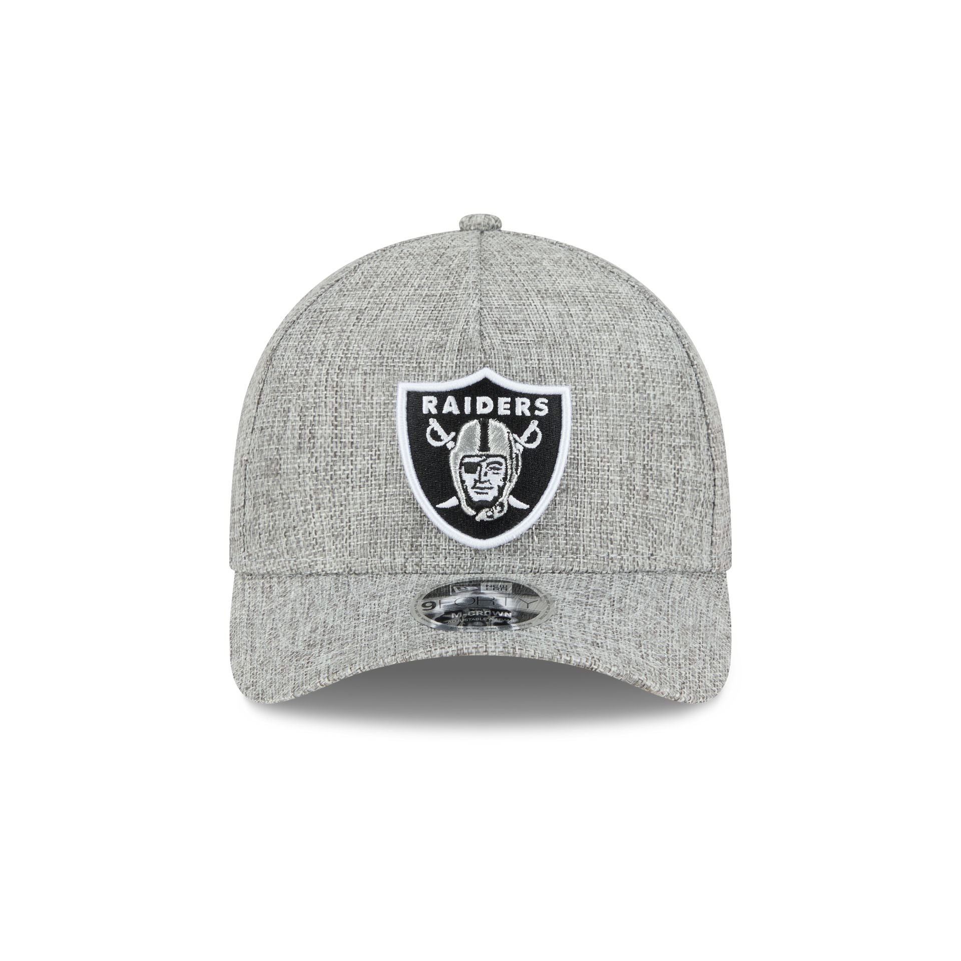 Las Vegas Raiders Cotton Weave Gray 9FORTY M-Crown A-Frame Snapback Hat - Image 2