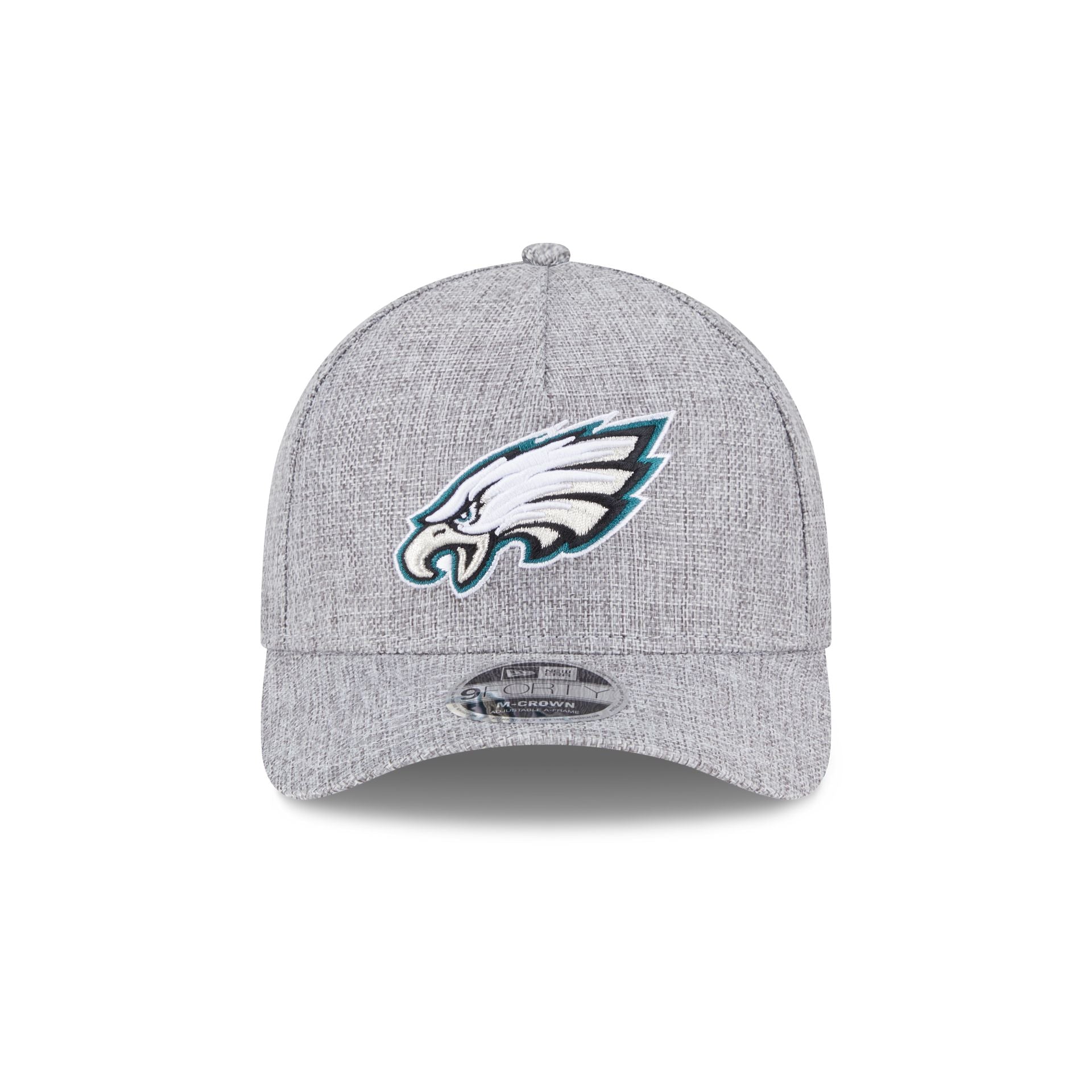 Philadelphia Eagles Cotton Weave Gray 9FORTY M-Crown A-Frame Snapback Hat - Image 2