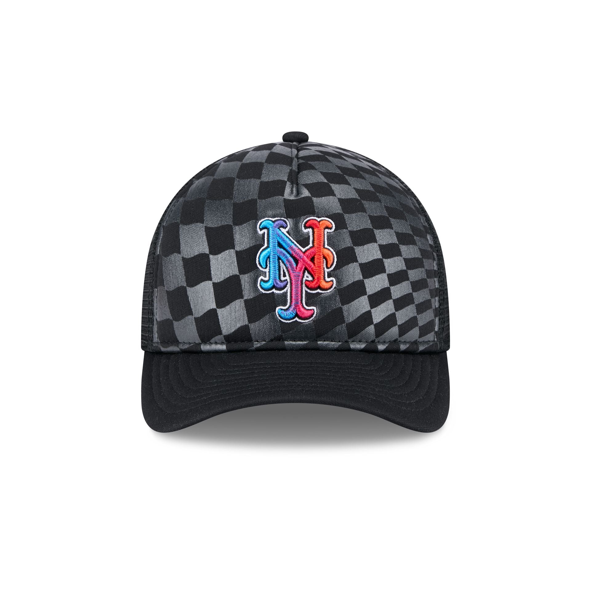 New York Mets Gradient Raceway 9FORTY M-Crown A-Frame Trucker Hat - Image 2